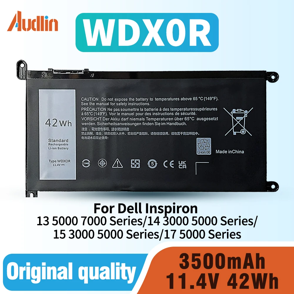 WDX0R Laptop Battery for Dell Inspiron 13 15 5000 7000 Series 5570 7579 7378 5567 7573 5565 5379 5378 Latitude 3490 3590 3340
WDX0R Laptop Battery for Dell Inspiron 13 15 5000 7000 Series 5570 7579 7378 5567 7573 5565 5379 5378 Latitude 3490 3590 3340
