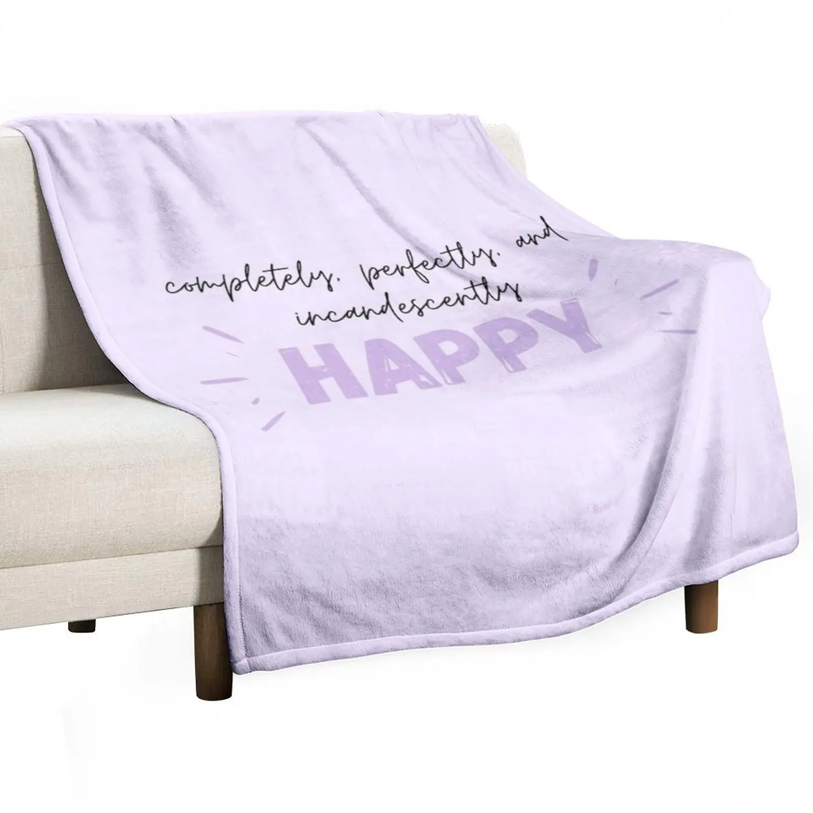 Completely, Perfectly, and Incandescently Happy Throw Blanket Furry Hairy Soft Big Picnic Blankets
Completely, Perfectly, and Incandescently Happy Throw Blanket Furry Hairy Soft Big Picnic Blankets