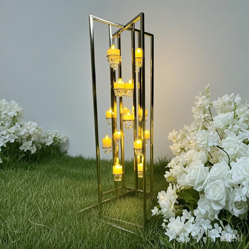 Gorgeous 2 Sets Metal Flower Stand Plinth Racks - Wedding & Birthday Table Decor - Candelabra Centerpieces with Glass Cups
Gorgeous 2 Sets Metal Flower Stand Plinth Racks - Wedding & Birthday Table Decor - Candelabra Centerpieces with Glass Cups