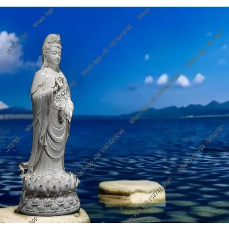 Vv Nanhai Bodhisattva Dehua White Porcelain Crafts Home Ornament New Chinese Desktop Buddha Statue Ceramic Entrance
Vv Nanhai Bodhisattva Dehua White Porcelain Crafts Home Ornament New Chinese Desktop Buddha Statue Ceramic Entrance