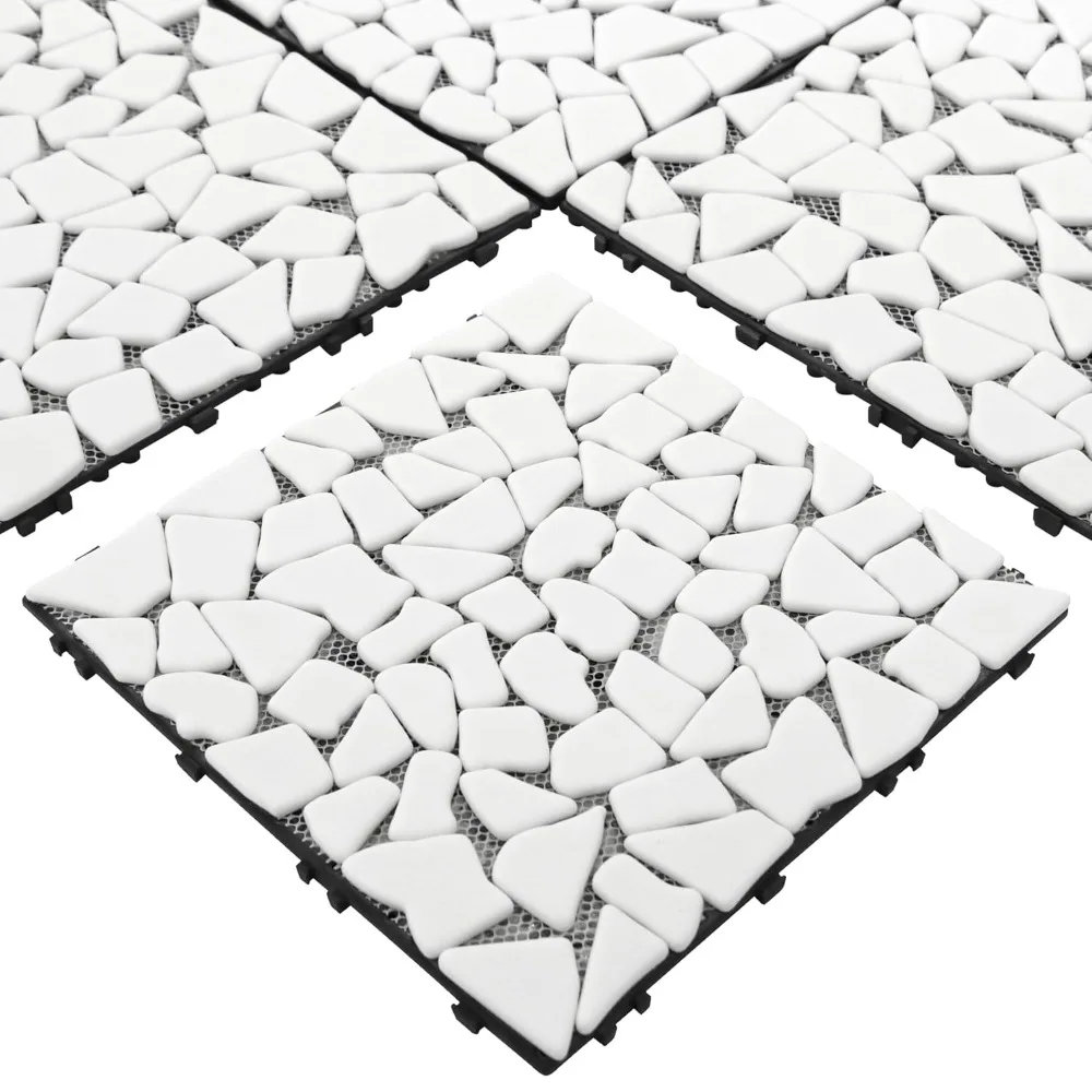 SUNWINGS 4PCS Natural Stone Interlocking Deck Tiles 12x12 Pebble Waterproof Patio Deck, Outdoor Indoor Floor Decking Tiles for P
SUNWINGS 4PCS Natural Stone Interlocking Deck Tiles 12x12 Pebble Waterproof Patio Deck, Outdoor Indoor Floor Decking Tiles for P