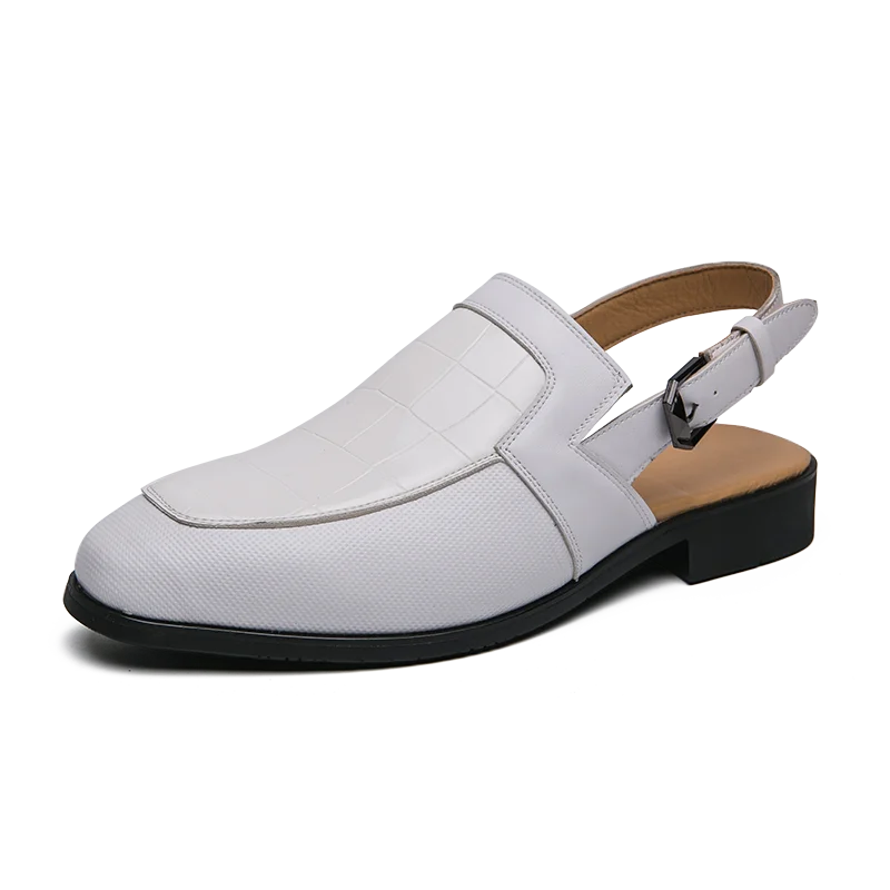 Men's leather sandals plaid texture hollow-out dress shoes casual style metal buckle sandals business men's leather shoes
Men's leather sandals plaid texture hollow-out dress shoes casual style metal buckle sandals business men's leather shoes