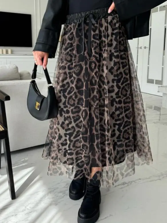 2025 Autumn/Winter New Women's Fashion Casual Leopard Mesh Skirt, Women's Skirt
2025 Autumn/Winter New Women's Fashion Casual Leopard Mesh Skirt, Women's Skirt