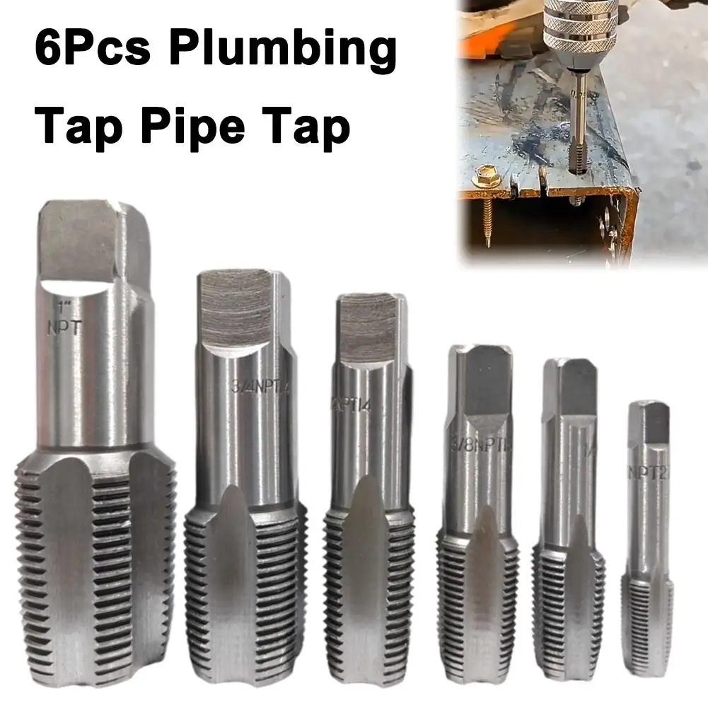 6 Pcs NPT Pipe Tap Set 3/4 1/2 3/8 1/4 1/8 1 inch Threading Plumbing NPT Tap Set with Storage Case Thread Tapping Tool Kit
6 Pcs NPT Pipe Tap Set 3/4 1/2 3/8 1/4 1/8 1 inch Threading Plumbing NPT Tap Set with Storage Case Thread Tapping Tool Kit