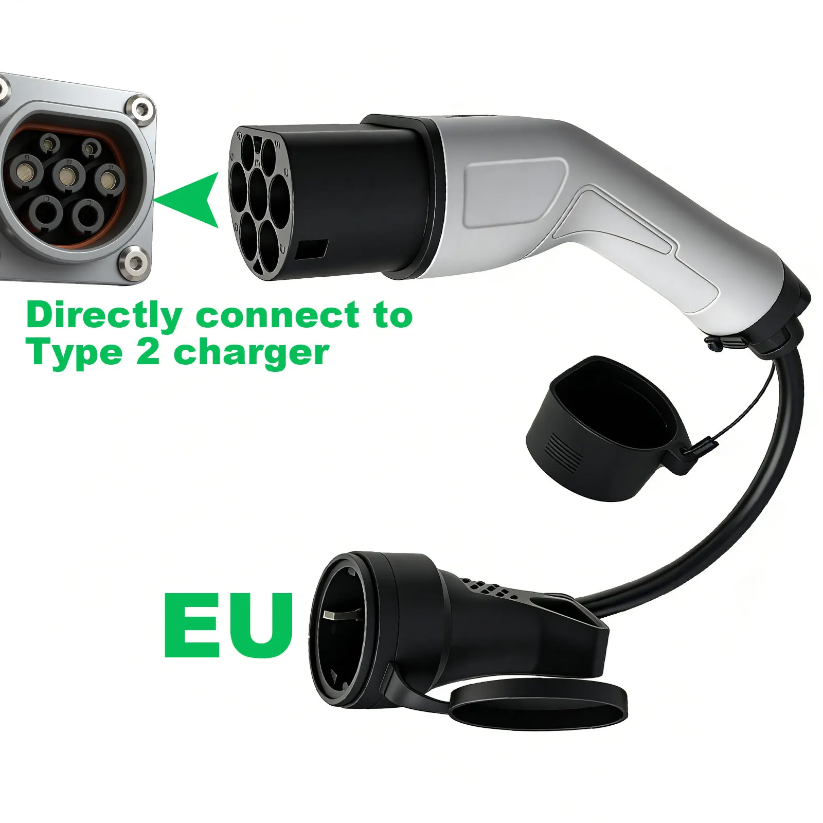 220V Type 2 Male to Schuko Socket EV Adapter, Discharging Converter for IEC 62196-2 Charging Stations, Electric Scooter
220V Type 2 Male to Schuko Socket EV Adapter, Discharging Converter for IEC 62196-2 Charging Stations, Electric Scooter