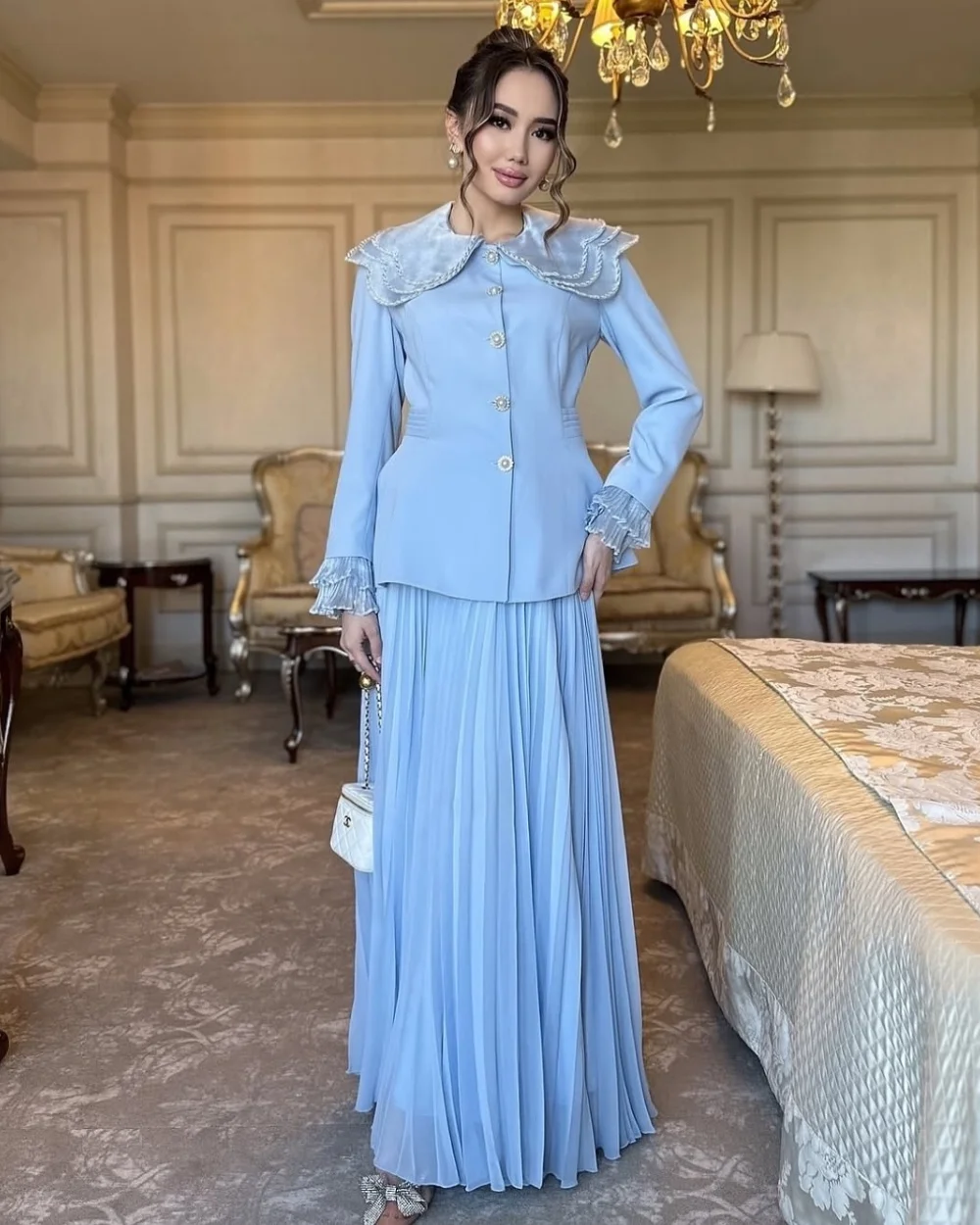 Формальные изысканные драпированные органзы с рюшами и жемчужными пуговицами по индивидуальному заказу, прямые длинные платья с драгоценными камнями, платья на заказ, высокое качество
Формальные изысканные драпированные органзы с рюшами и жемчужными пуговицами по индивидуальному заказу, прямые длинные платья с драгоценными камнями, платья на заказ, высокое качество