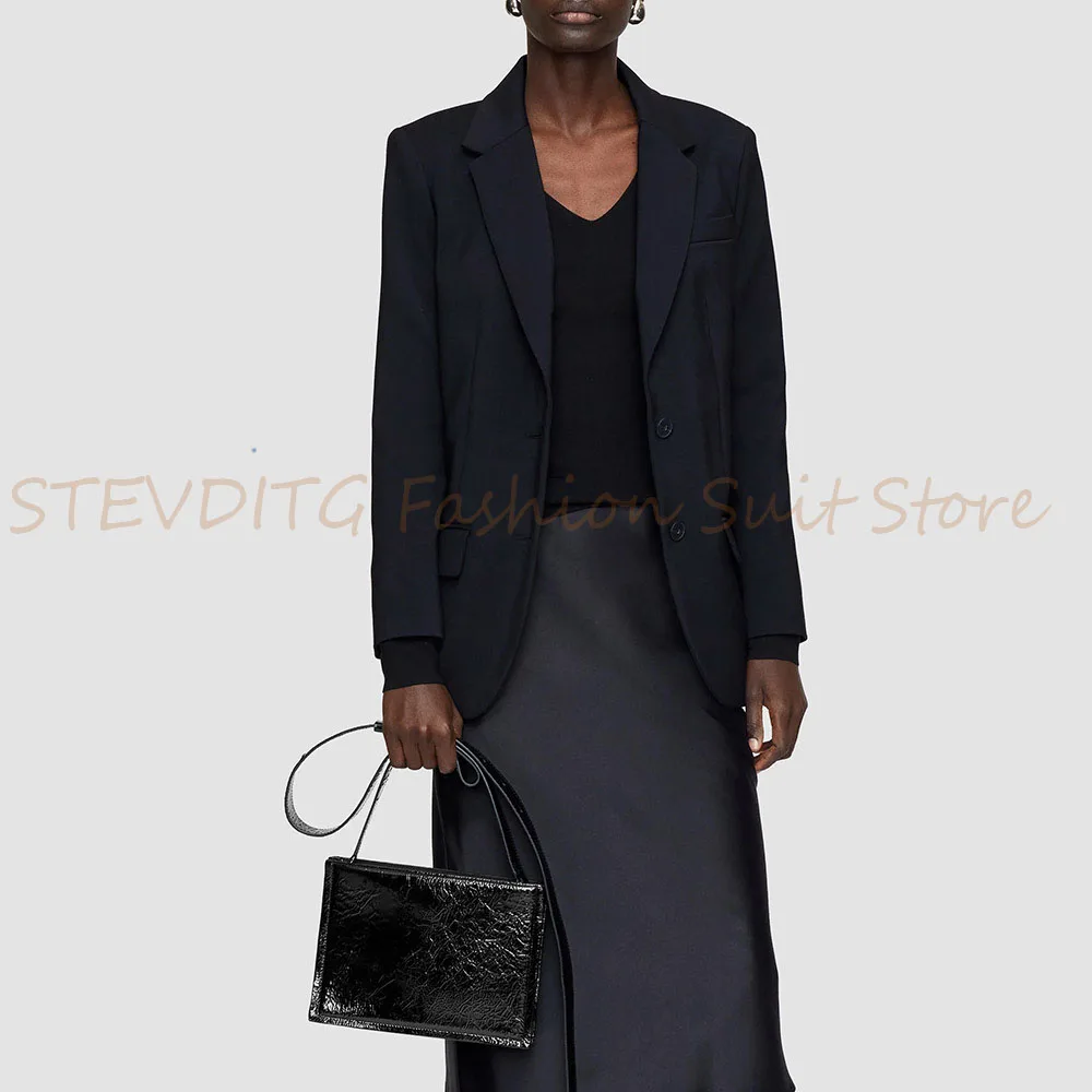 Classic Black Women's Suit Blazer Single Breasted Notch Lapel Short Coat Formal Banquet Office Business 1 Piece Female Clothing
Classic Black Women's Suit Blazer Single Breasted Notch Lapel Short Coat Formal Banquet Office Business 1 Piece Female Clothing