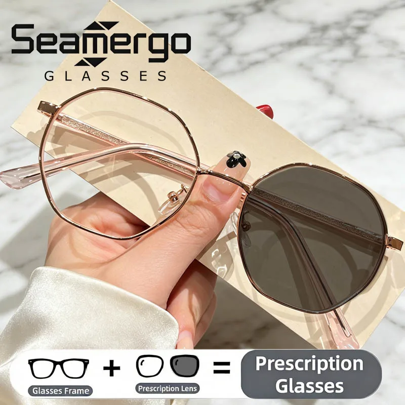 SEAMERGO Polygonal-Frame Glasses Customization Photochromic Customized Myopia for Men Women Near Far Prescription Glasses
SEAMERGO Polygonal-Frame Glasses Customization Photochromic Customized Myopia for Men Women Near Far Prescription Glasses