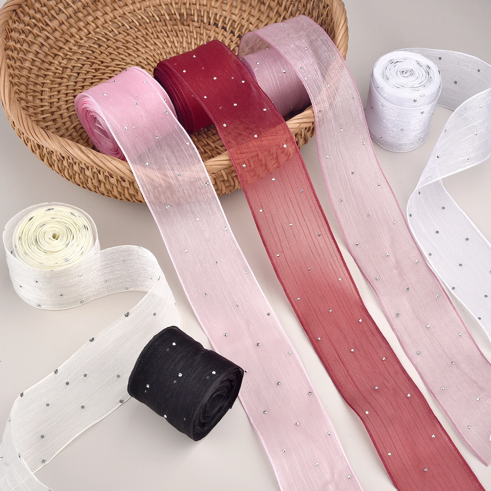 4cmX5meters DIY Bubble Pleated Tape Diamond Mesh Organza Ribbon Hair Bow Material Gift Packaging Clothing Decoration Accessories
4cmX5meters DIY Bubble Pleated Tape Diamond Mesh Organza Ribbon Hair Bow Material Gift Packaging Clothing Decoration Accessories