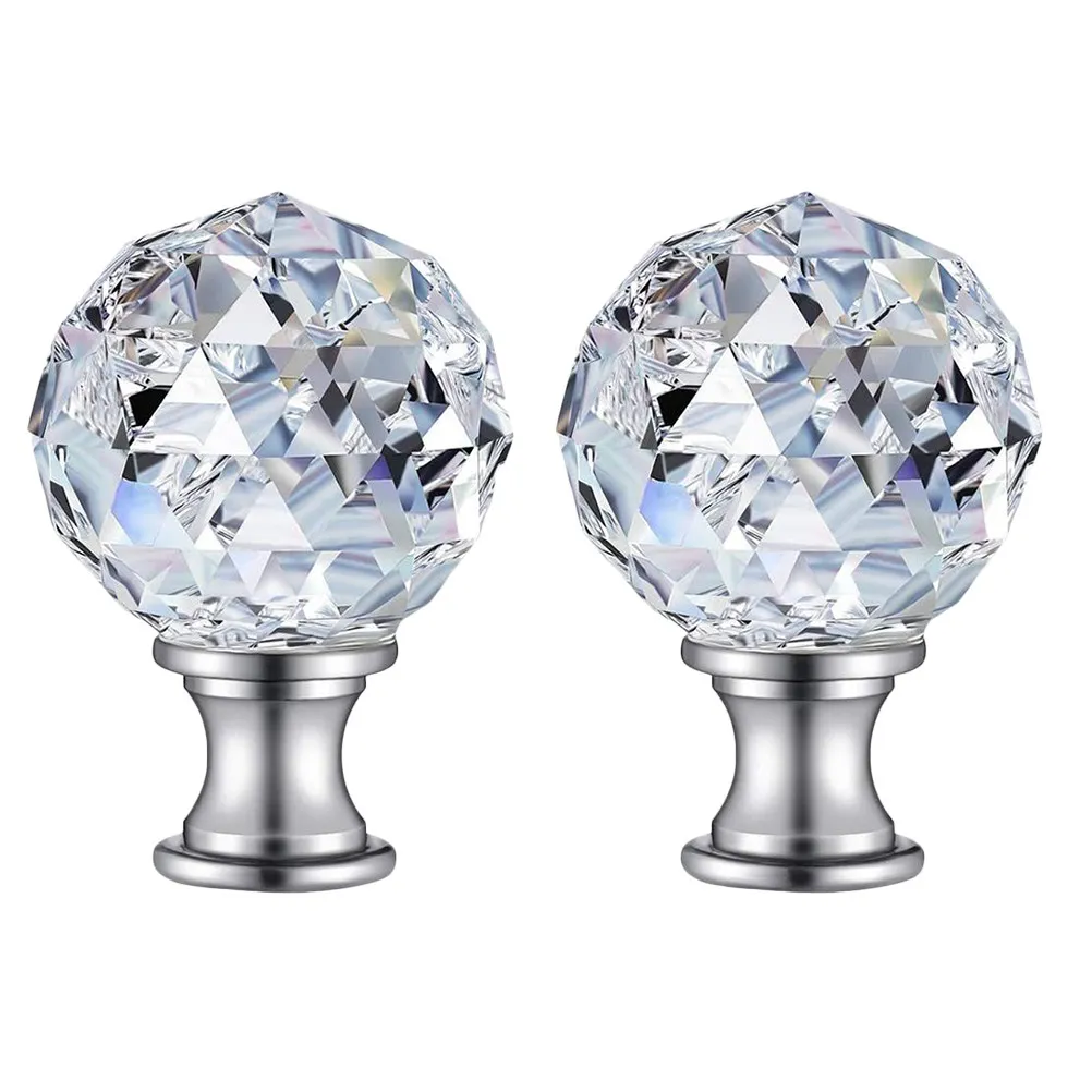2Pcs Crystal Lamp Shade Finial Caps Knobs Decorative Retro Metal Lamp Accessories for Table Lamps Floor Lights
2Pcs Crystal Lamp Shade Finial Caps Knobs Decorative Retro Metal Lamp Accessories for Table Lamps Floor Lights