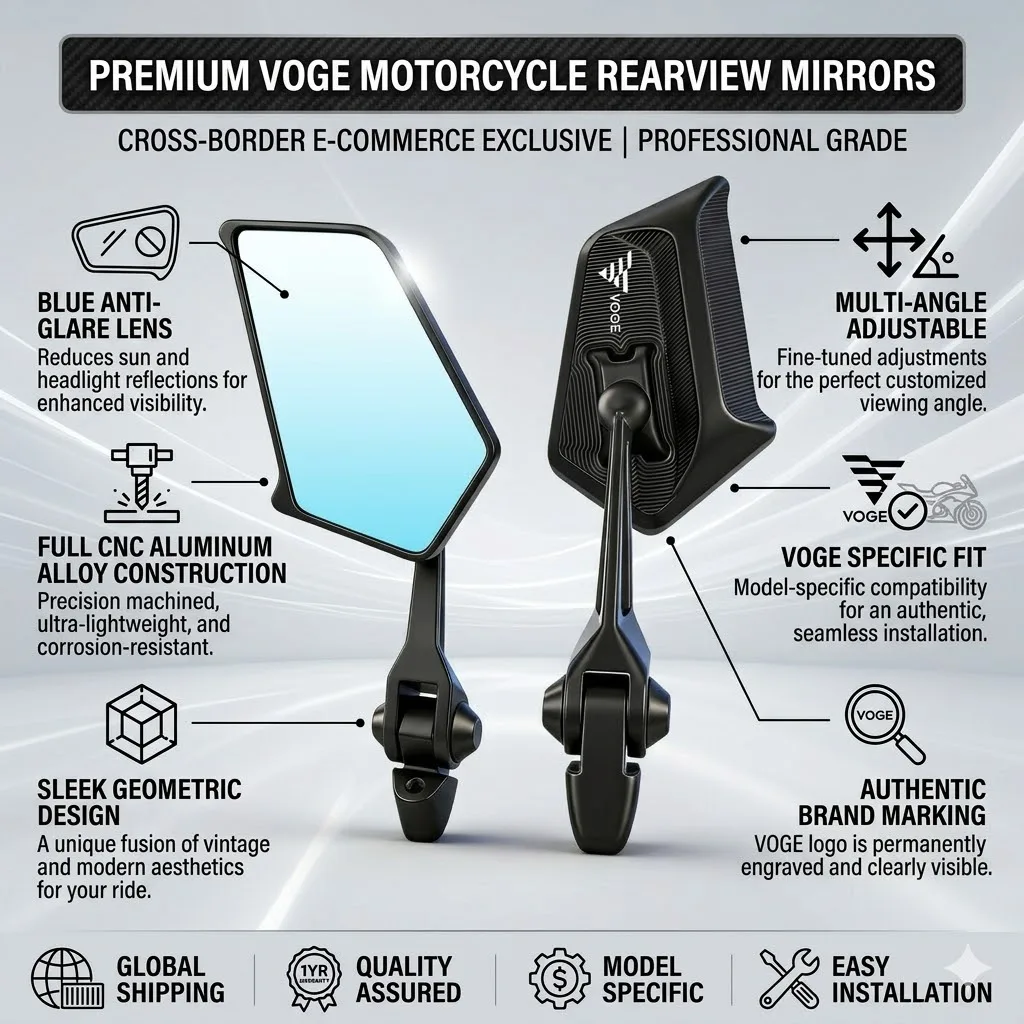 Universal CNC All-Aluminum Motorcycle Mirrors Adjustable Folding Side Mirror For Loncin Voge 500r 300r 180 300rr 200ac 2017
Universal CNC All-Aluminum Motorcycle Mirrors Adjustable Folding Side Mirror For Loncin Voge 500r 300r 180 300rr 200ac 2017