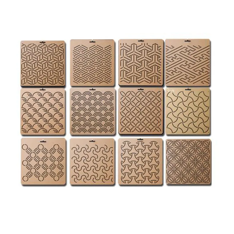 Reusable Sashiko Stencils, 3-Piece Set with Pattern, Transparent Arylic Template for Embroidery & Fabric Marking 20x20 cm
Reusable Sashiko Stencils, 3-Piece Set with Pattern, Transparent Arylic Template for Embroidery & Fabric Marking 20x20 cm