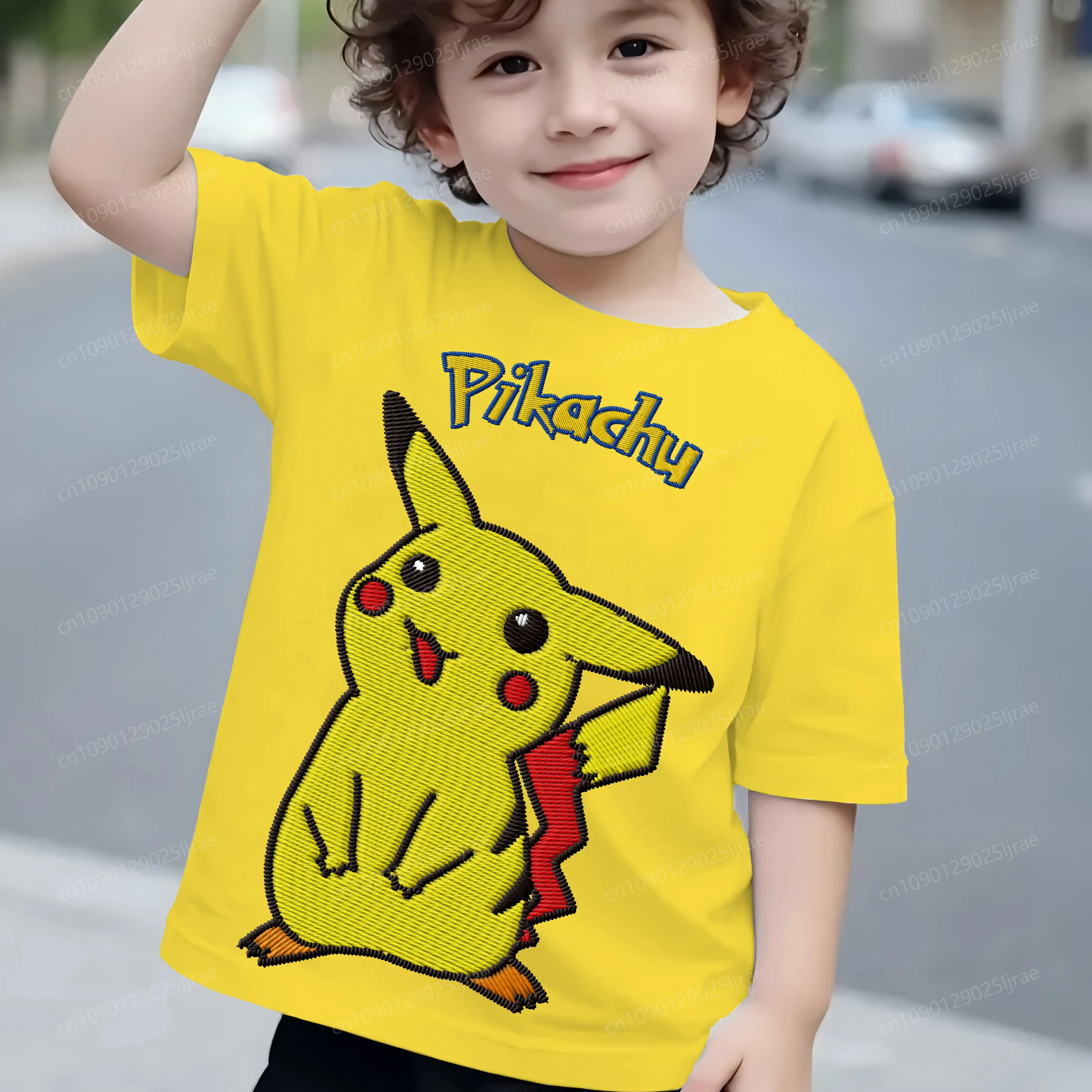 Crew Neck Children's Clothing Boys Embroidery Pikachu Boy Clothes T-shirt Pokémon T-shirts Texture Summer Top 2025 Kids Texture
Crew Neck Children's Clothing Boys Embroidery Pikachu Boy Clothes T-shirt Pokémon T-shirts Texture Summer Top 2025 Kids Texture