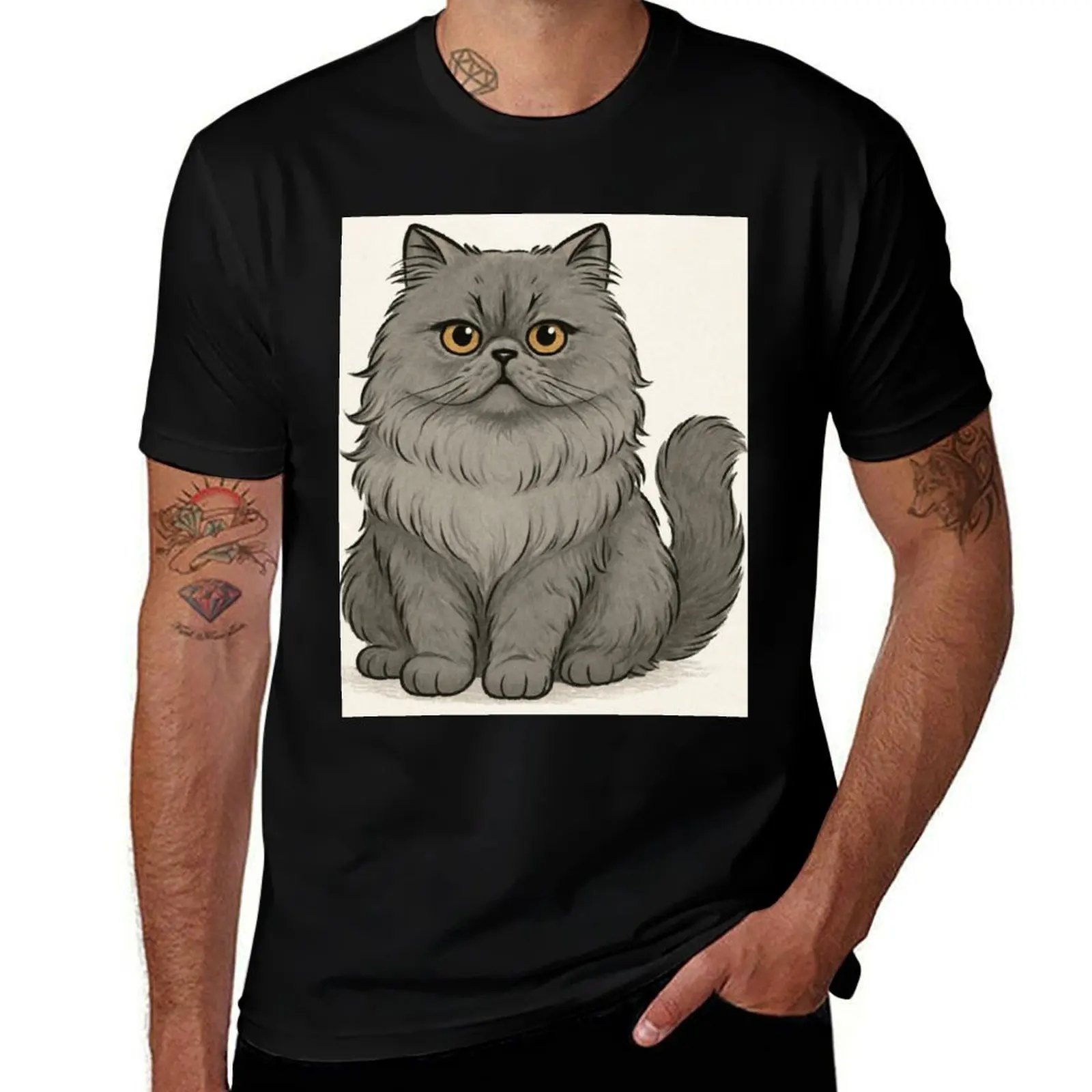 Elegant Gray Persian Cat – Cute Long-Haired Cat Illustration T-Shirt graphic shirts cotton man t-shirts vintage mens t shirts
Elegant Gray Persian Cat – Cute Long-Haired Cat Illustration T-Shirt graphic shirts cotton man t-shirts vintage mens t shirts