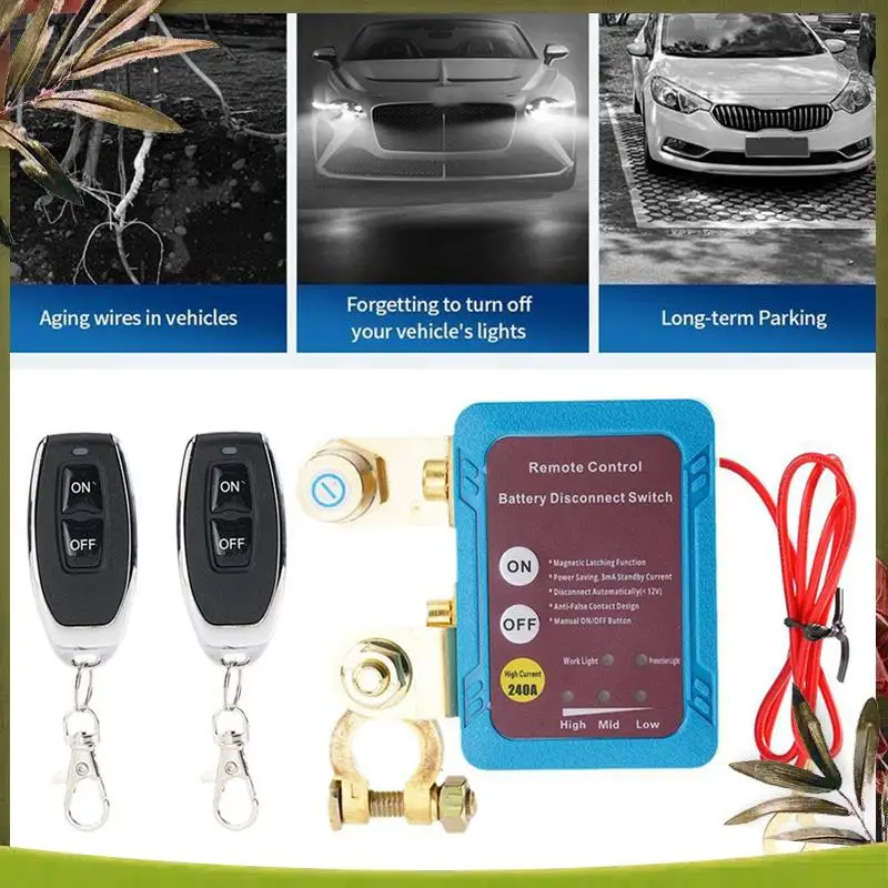 Portable 12V 240A Battery Breaker Remote Battery Disconnect Switch Automatic Power Shut Off Switch Remote Control Battery Switch
Portable 12V 240A Battery Breaker Remote Battery Disconnect Switch Automatic Power Shut Off Switch Remote Control Battery Switch