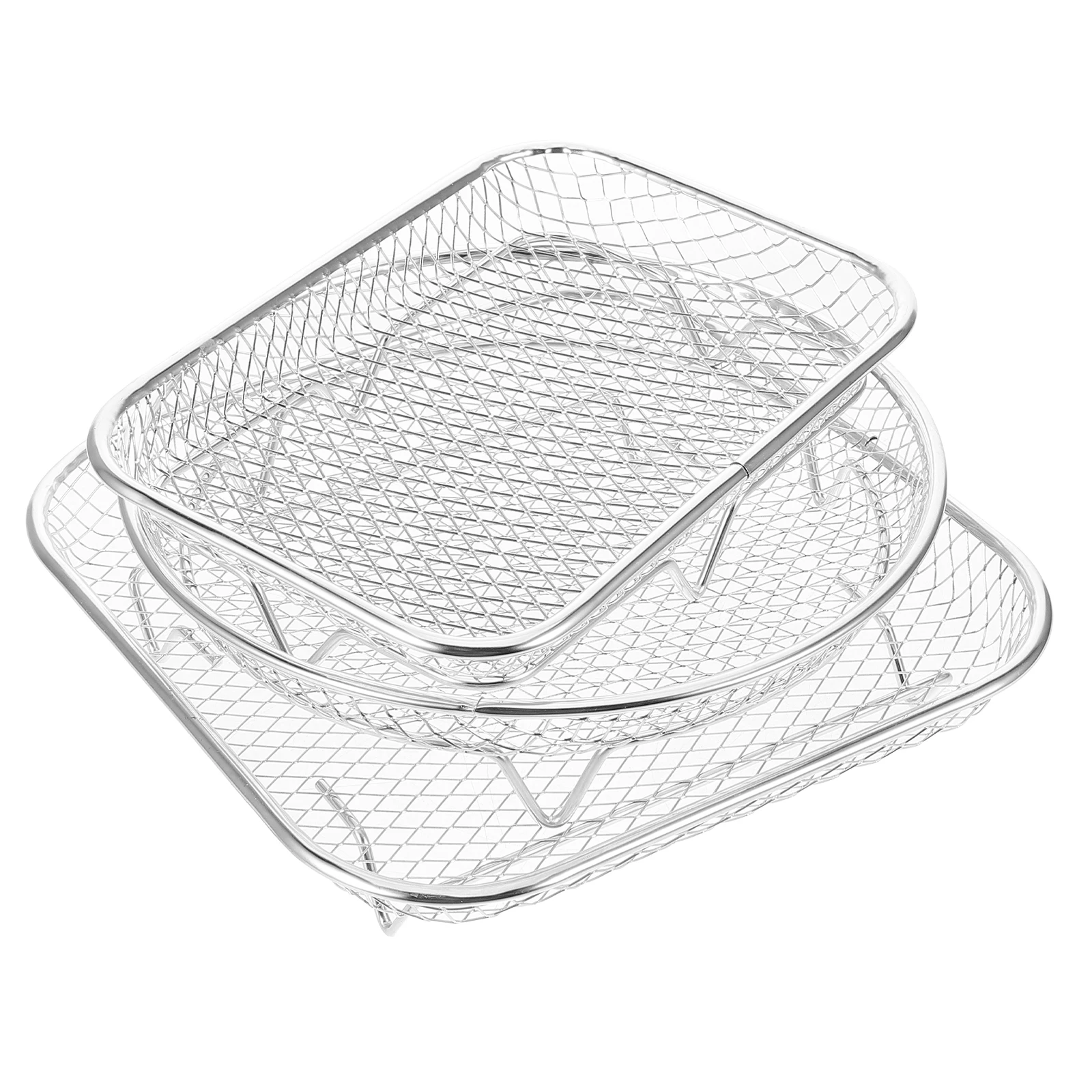 3Pcs Stainless Steel Steaming Racks Round Square Rectangular Thickened Kitchen Drain Basket Multipurpose Cooking Steamer Rack
3Pcs Stainless Steel Steaming Racks Round Square Rectangular Thickened Kitchen Drain Basket Multipurpose Cooking Steamer Rack