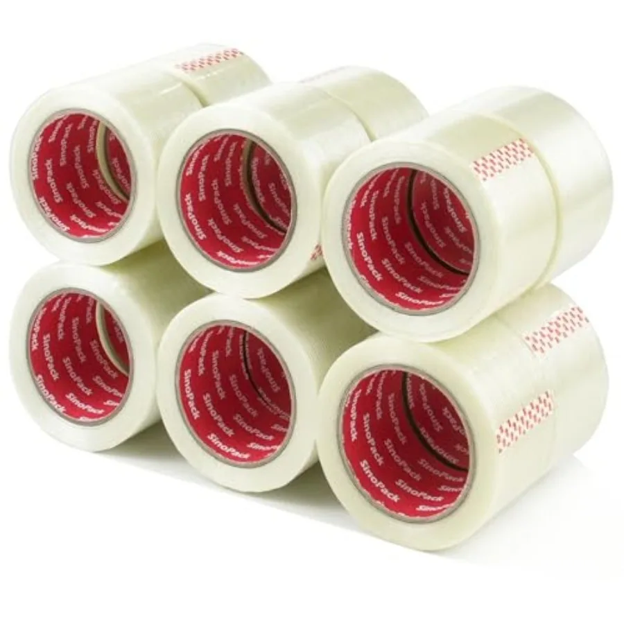 Rolls Strapping Tape 2 Inch x 30 Yards, Heavy Duty Packing Tape with Filament Fiberglass Reinforcement, Extreme Hold for Shippi
Rolls Strapping Tape 2 Inch x 30 Yards, Heavy Duty Packing Tape with Filament Fiberglass Reinforcement, Extreme Hold for Shippi