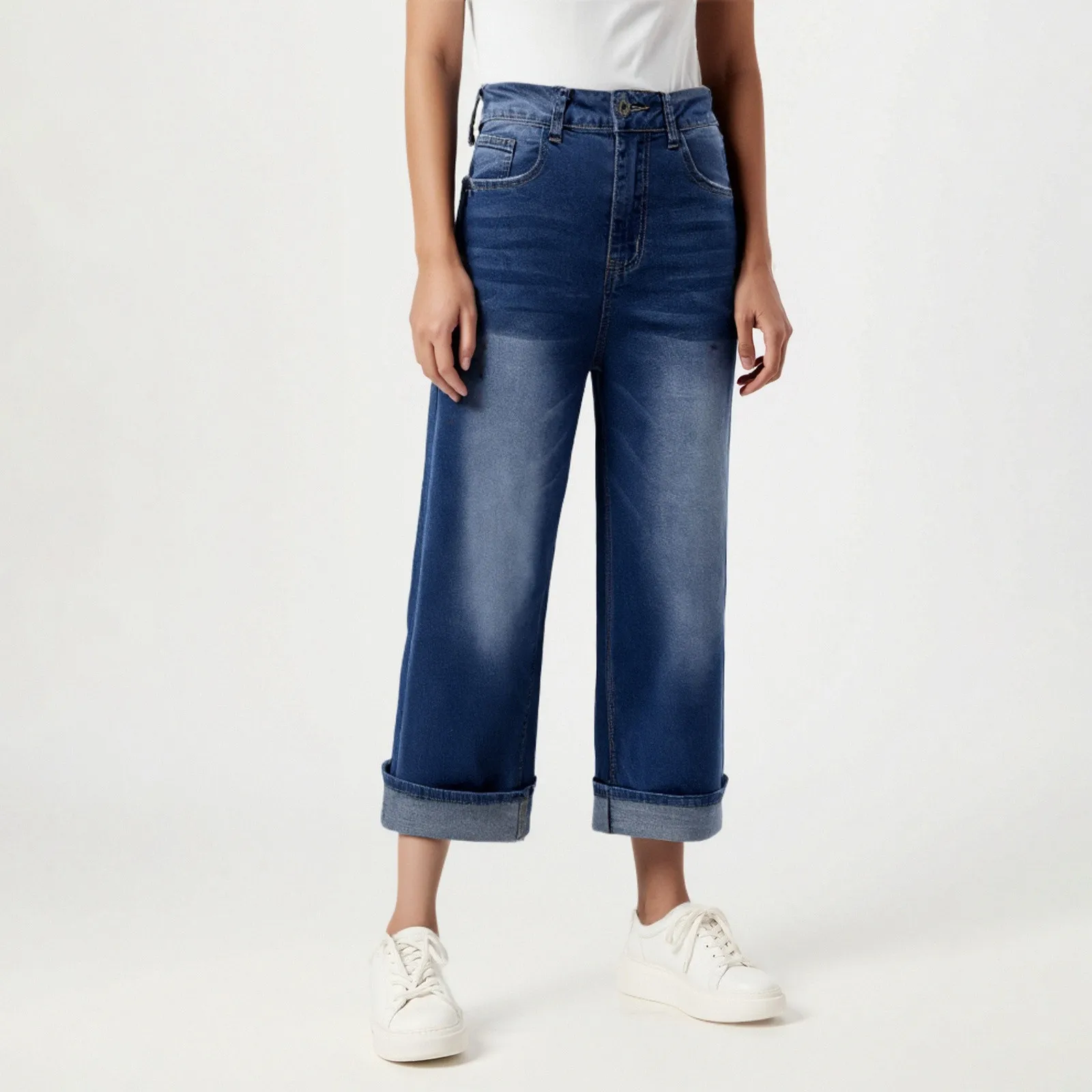 American Retro Style Denim Pants Female High Waist Pant Leg Rolled Straight Leg Jeans Women'S Casual Wide Leg Pants Jeans Women
American Retro Style Denim Pants Female High Waist Pant Leg Rolled Straight Leg Jeans Women'S Casual Wide Leg Pants Jeans Women