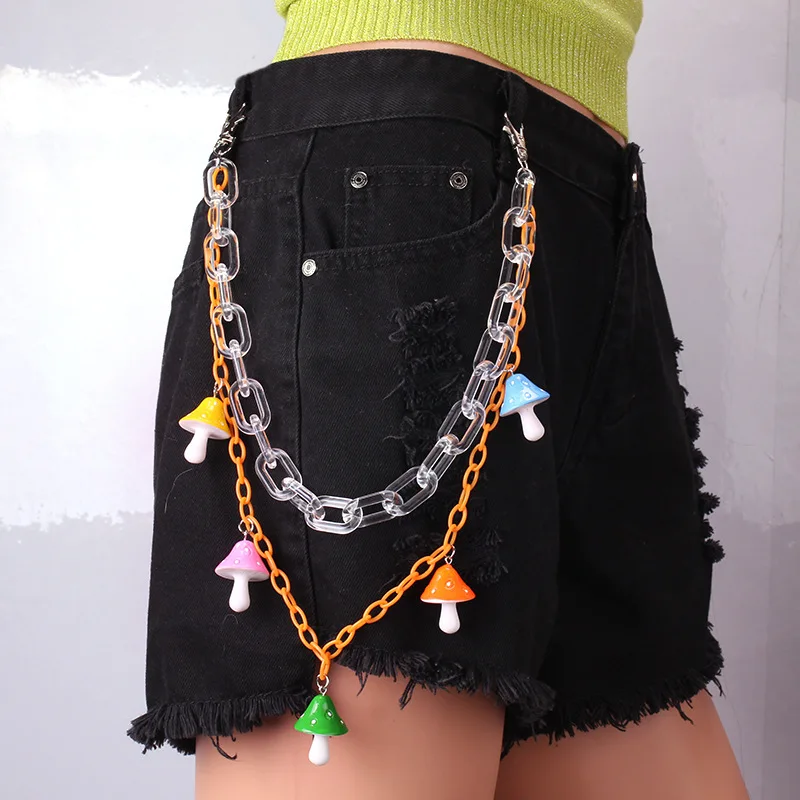 Two piece pants chain versatile hip-hop body chain ins style trendy acrylic mushroom flower pendant
Two piece pants chain versatile hip-hop body chain ins style trendy acrylic mushroom flower pendant