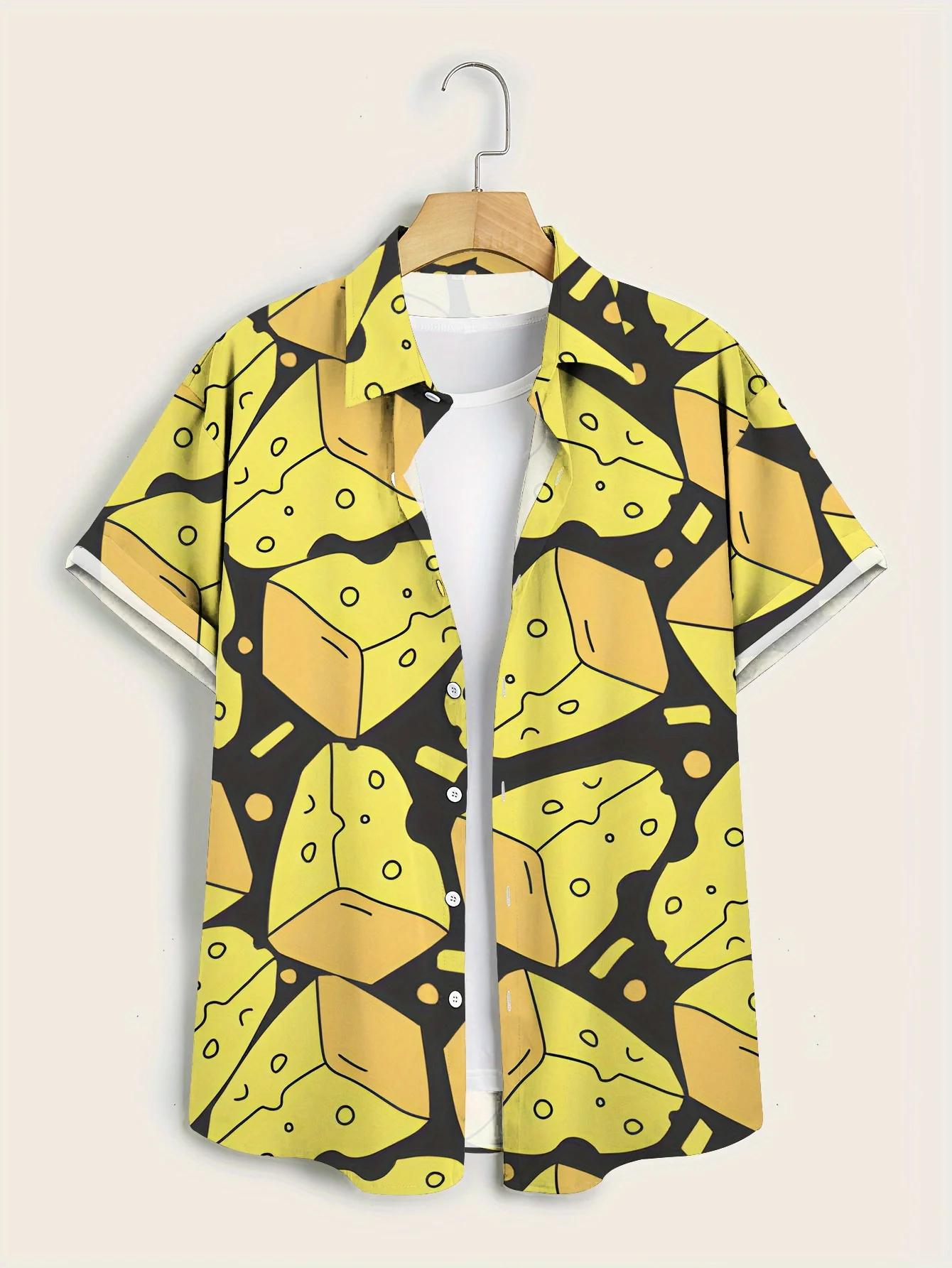 Summer Short Sleeve Shirt men's Delicious Cheese Flower Pattern Good Looking Fashion Top
Summer Short Sleeve Shirt men's Delicious Cheese Flower Pattern Good Looking Fashion Top