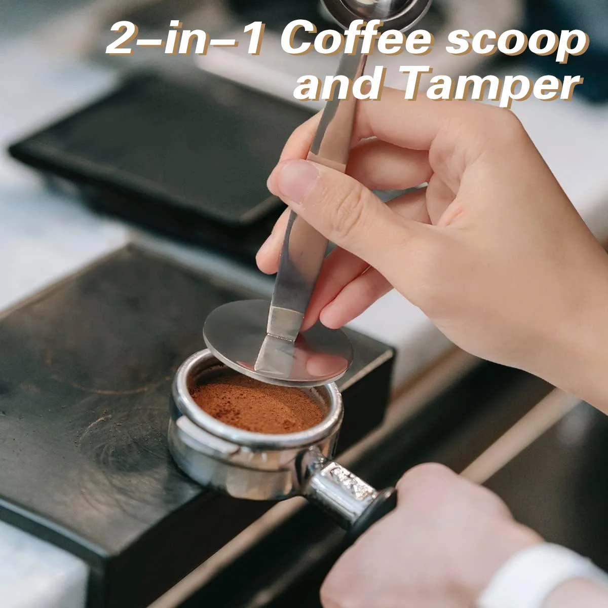 E9 Espresso Accessories with 2in1 Coffee Tamping Scoop Coffee Accessories Kit Coffee Press Spoon Coffee Tamper Milk Powder Spoon
E9 Espresso Accessories with 2in1 Coffee Tamping Scoop Coffee Accessories Kit Coffee Press Spoon Coffee Tamper Milk Powder Spoon