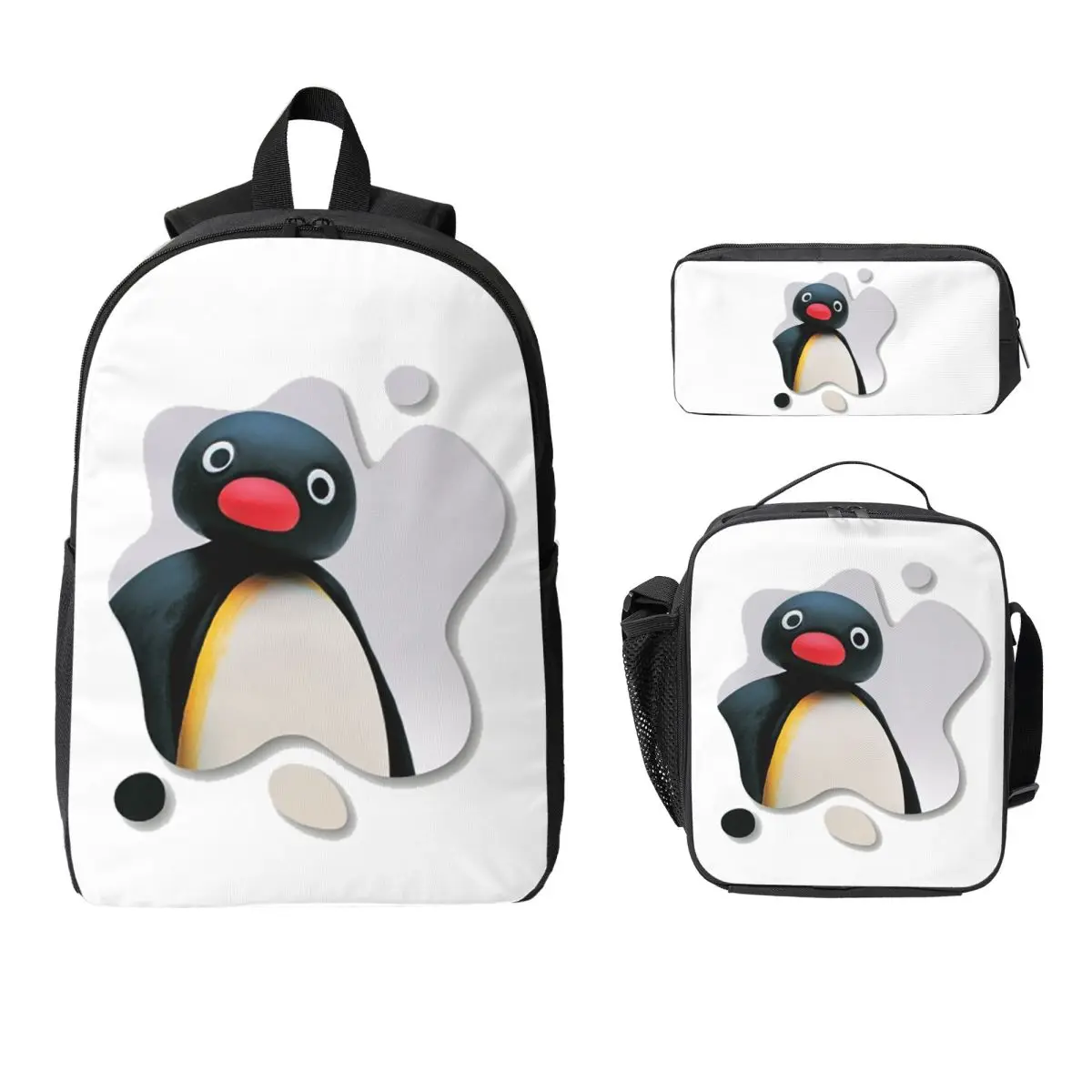 Pingu Pinga Penguin Tv Backpack Student Boys Girls BookBag School Bag Computer Shoulder Bags 3ps Insulated Lunch Bag Pencil Case
Pingu Pinga Penguin Tv Backpack Student Boys Girls BookBag School Bag Computer Shoulder Bags 3ps Insulated Lunch Bag Pencil Case