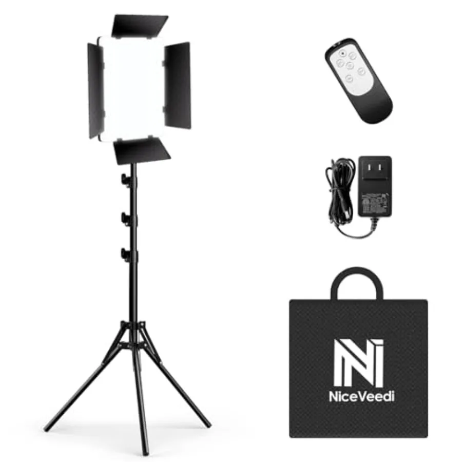 36W Photography Lighting, Bi-Color Studio Light, CRI 95+, Dimmable AC Adapter Powered LED Video Light Kit with Remote Control a
36W Photography Lighting, Bi-Color Studio Light, CRI 95+, Dimmable AC Adapter Powered LED Video Light Kit with Remote Control a