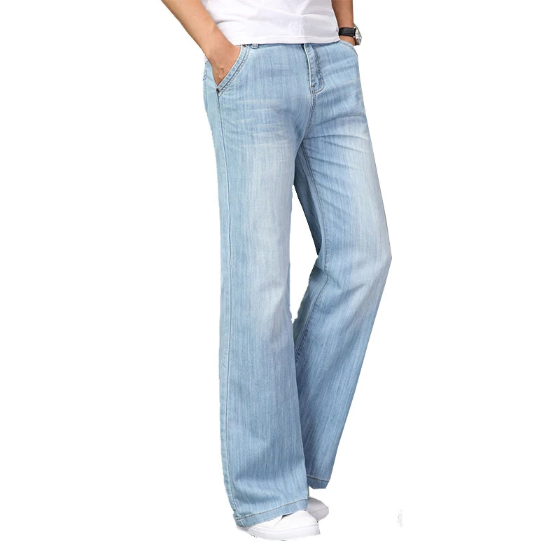 Jeans Men Men's Flared Jeans Boot Cut Leg Flared Loose Fit High Waist Male Designer Classic Denim Jeans
Jeans Men Men's Flared Jeans Boot Cut Leg Flared Loose Fit High Waist Male Designer Classic Denim Jeans