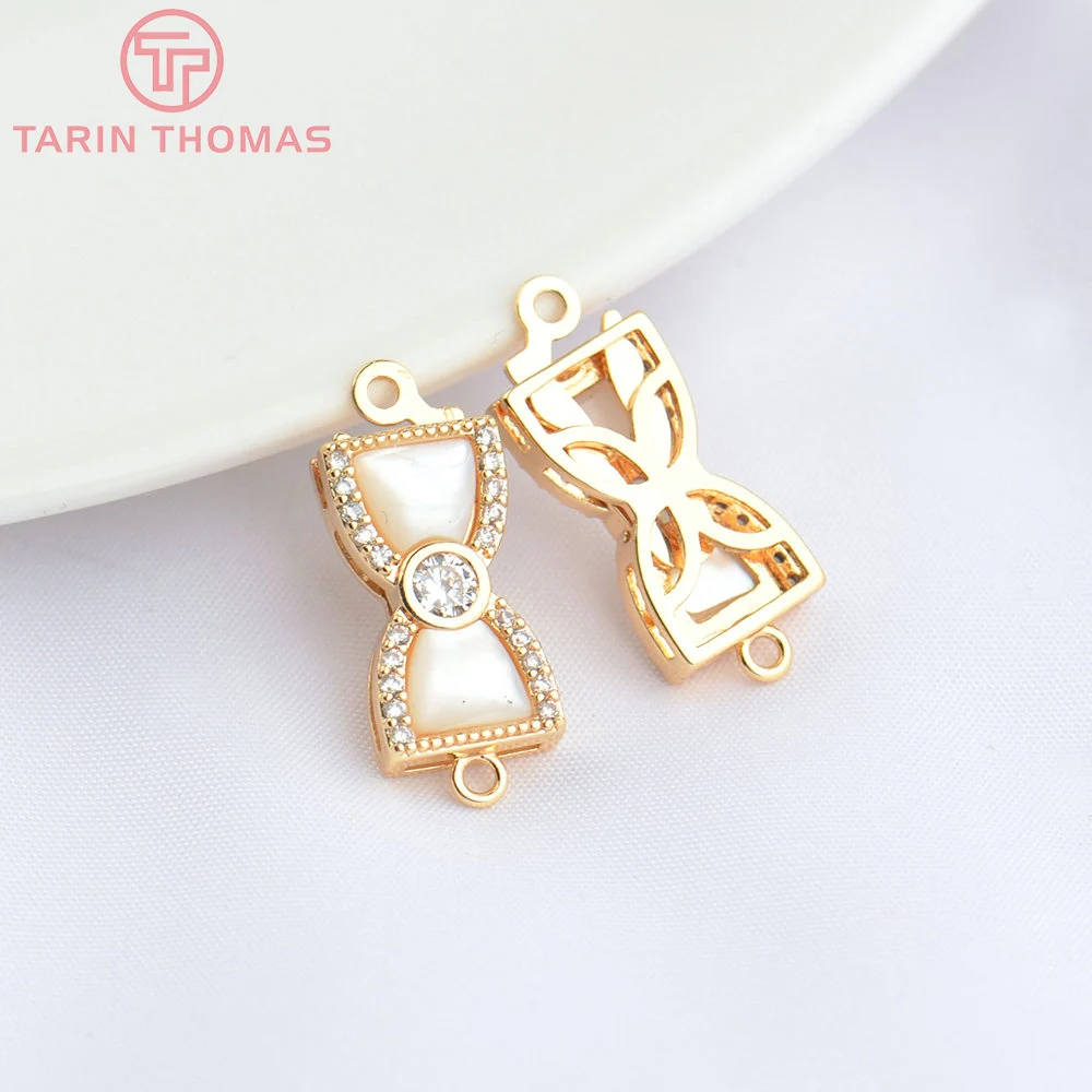 (4799) 2PCS 8x14.5MM 24K Gold Color Brass with Zircon Bow-Knot Connector High Quality DIY Jewelry Making Findings Accessories
(4799) 2PCS 8x14.5MM 24K Gold Color Brass with Zircon Bow-Knot Connector High Quality DIY Jewelry Making Findings Accessories