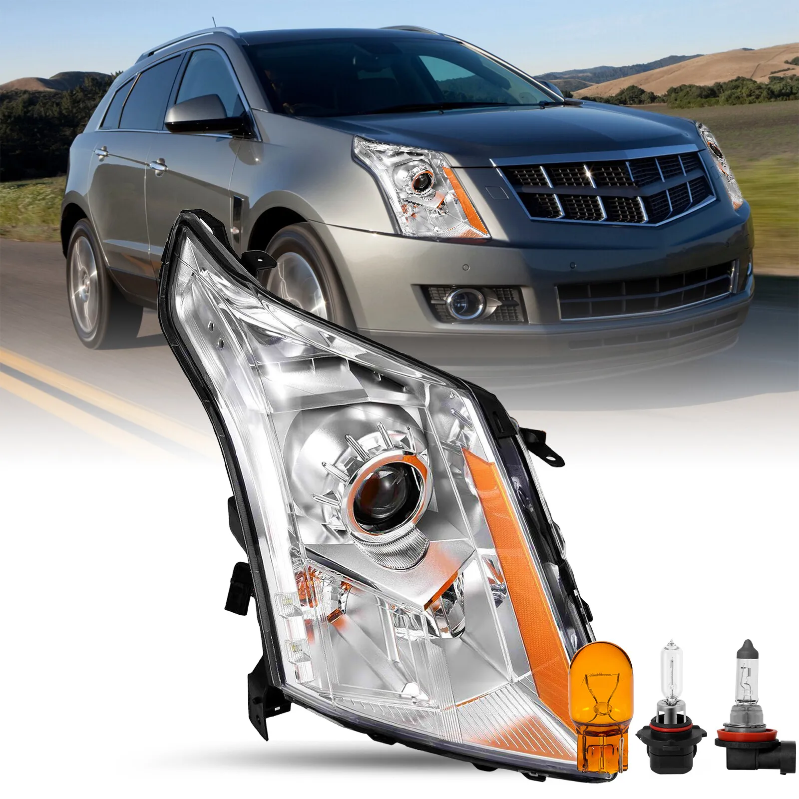 For 2010-2016 Cadillac SRX Halogen Right Side Projector Headlight RH W/Bulbs
For 2010-2016 Cadillac SRX Halogen Right Side Projector Headlight RH W/Bulbs