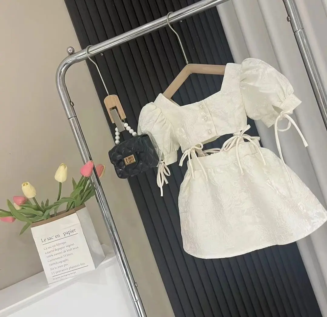 Fashion Baby Girl Princess Tie Dress Puff Sleeve Infant Toddle Child Square Collar Vestido Summer Casual Child Clothing 2-7Y
Fashion Baby Girl Princess Tie Dress Puff Sleeve Infant Toddle Child Square Collar Vestido Summer Casual Child Clothing 2-7Y
