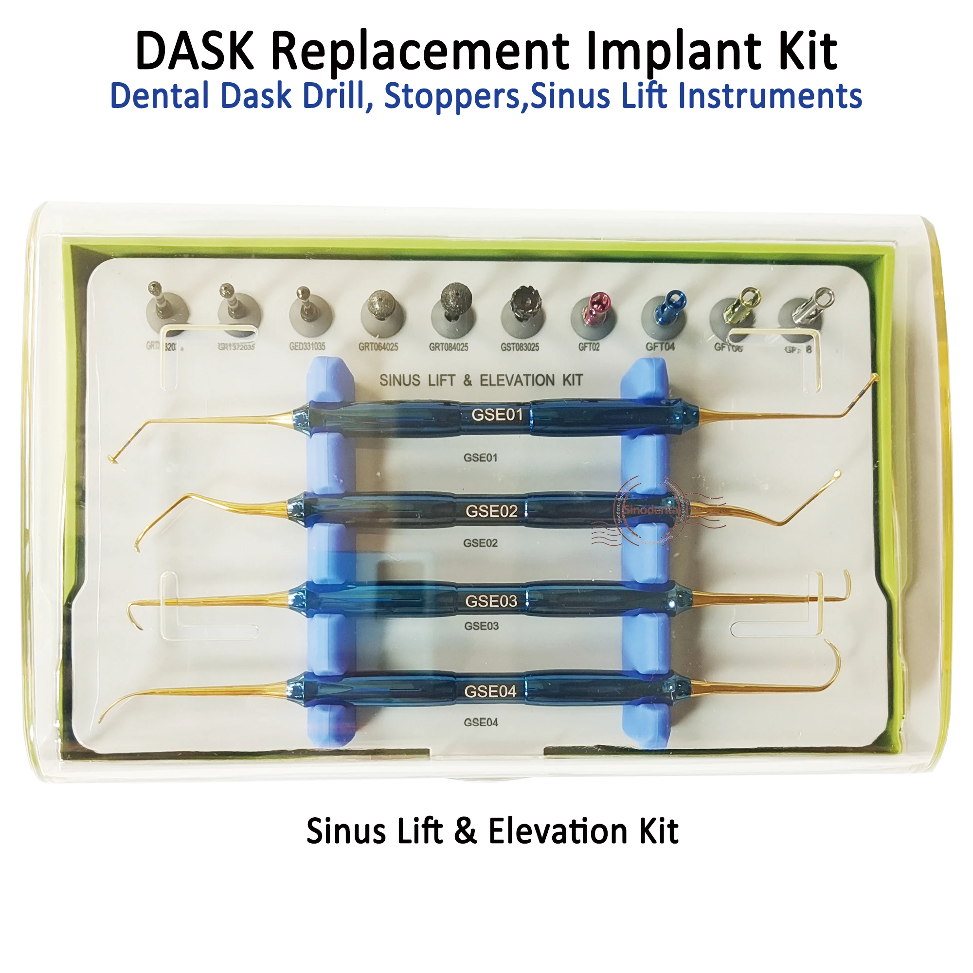 2024 New 1 Set DASK Dental Sinus Lifting Kit Dental Implant Elevation kit Advanced Dask Drill Stopper Sinus Lift Instrument
2024 New 1 Set DASK Dental Sinus Lifting Kit Dental Implant Elevation kit Advanced Dask Drill Stopper Sinus Lift Instrument