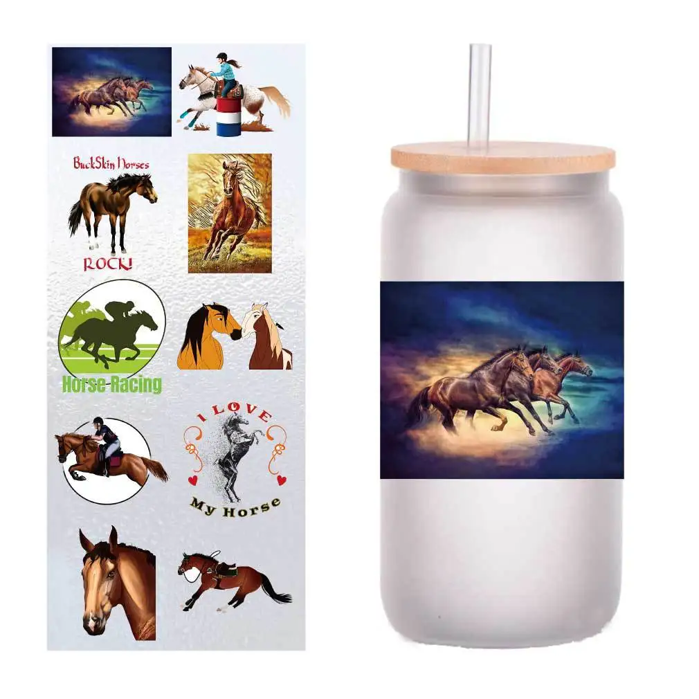 10 four-inch cartoon horse picture series UV transfer stickers crystal label glass glass sticker customization
10 four-inch cartoon horse picture series UV transfer stickers crystal label glass glass sticker customization