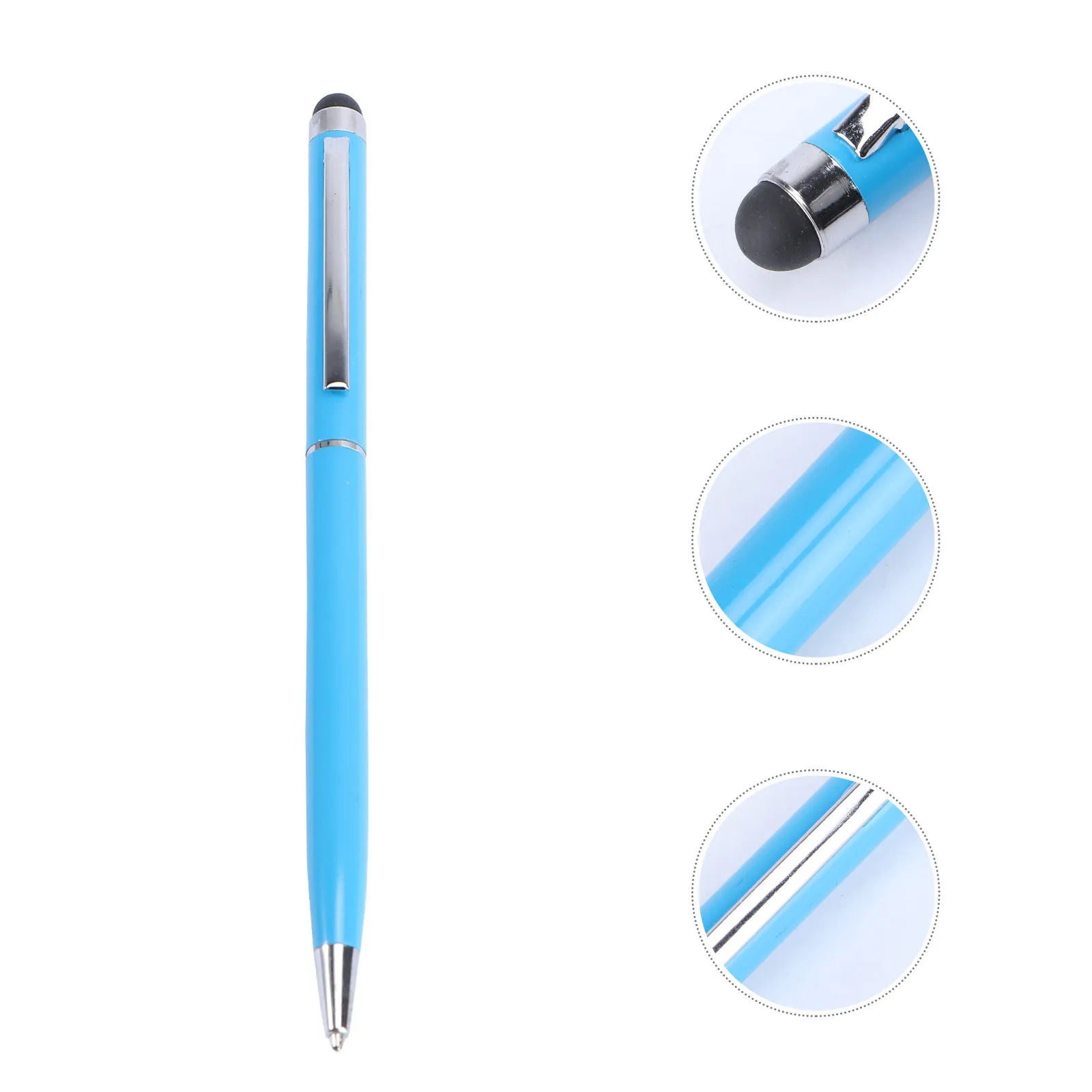 2-in-1 Sky-Blue Universal Capacitive Touch Stylus Pen Ballpoint Pen for Smartphone Smooth Accurate Writing Drawing
2-in-1 Sky-Blue Universal Capacitive Touch Stylus Pen Ballpoint Pen for Smartphone Smooth Accurate Writing Drawing