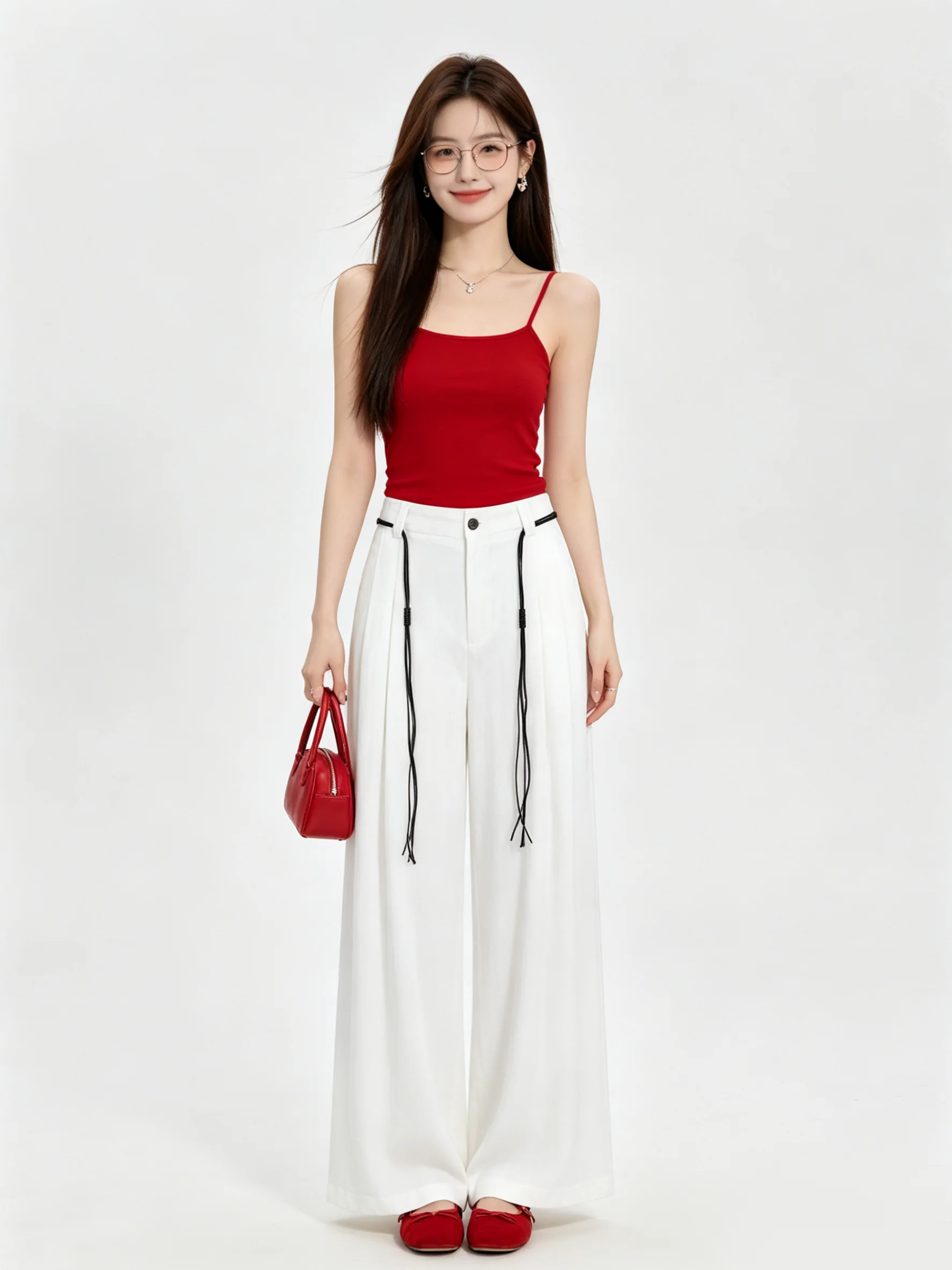 Anti-Aging Skin-Friendly Breathable Drapey White Elastic Waist Casual Wide Leg Pants Summer New Korean Style Slimming Long Tr...
Anti-Aging Skin-Friendly Breathable Drapey White Elastic Waist Casual Wide Leg Pants Summer New Korean Style Slimming Long Tr...