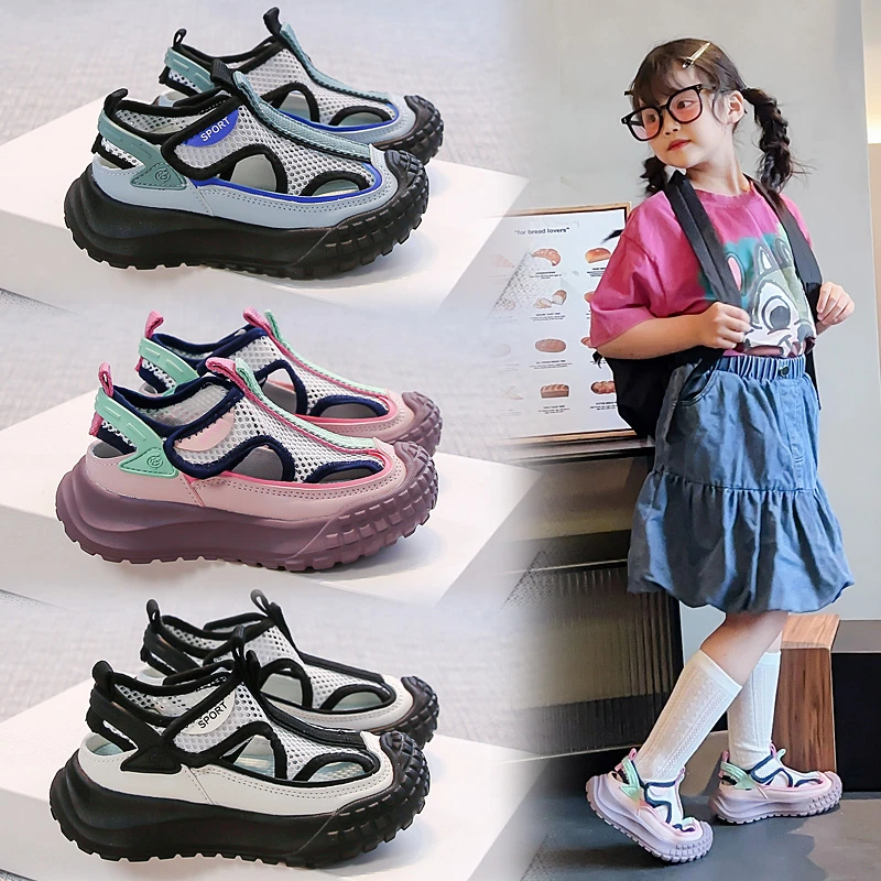 Summer Kids Colorblock Casual Sneakers for Boys Girls Anti-slippery Toddler Sports Sandals Breathable Cut-outs Running Footwear
Summer Kids Colorblock Casual Sneakers for Boys Girls Anti-slippery Toddler Sports Sandals Breathable Cut-outs Running Footwear