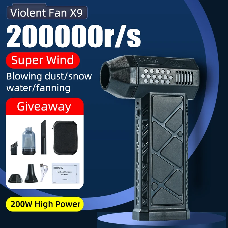 Portable Mini High Speed Fan, Rechargeable Outdoor Camping Wind Speed Fan, Adjustable 3-speed Car Wash Blower Air Cleaner Fan
Portable Mini High Speed Fan, Rechargeable Outdoor Camping Wind Speed Fan, Adjustable 3-speed Car Wash Blower Air Cleaner Fan