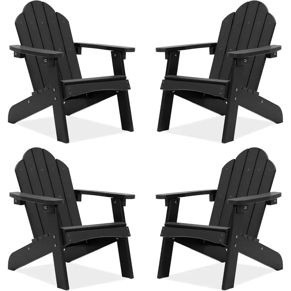 Set of 4 Black Resin Toddler Adirondack Chairs, Weather-Resistant Outdoor Patio Lounge Chairs for Kids, Ideal for Backyard or Ba
Set of 4 Black Resin Toddler Adirondack Chairs, Weather-Resistant Outdoor Patio Lounge Chairs for Kids, Ideal for Backyard or Ba