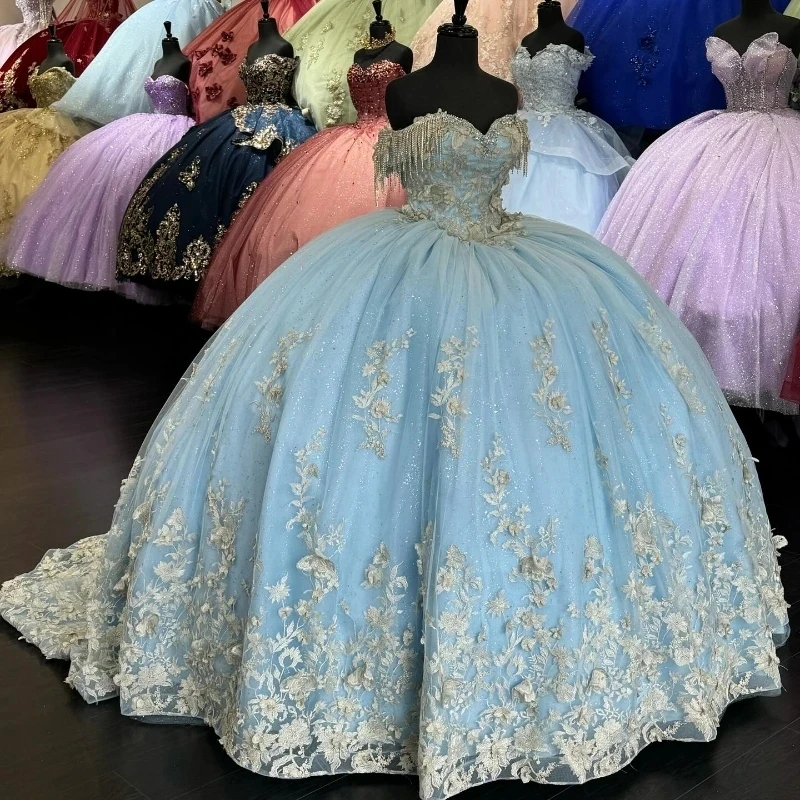 NW109 Customized Mexican Baby Blue Sweet 16 Dresses Prom Birthday Party Gown Vestido De Baile Vestidos De vx 15 Quinceañera
NW109 Customized Mexican Baby Blue Sweet 16 Dresses Prom Birthday Party Gown Vestido De Baile Vestidos De vx 15 Quinceañera