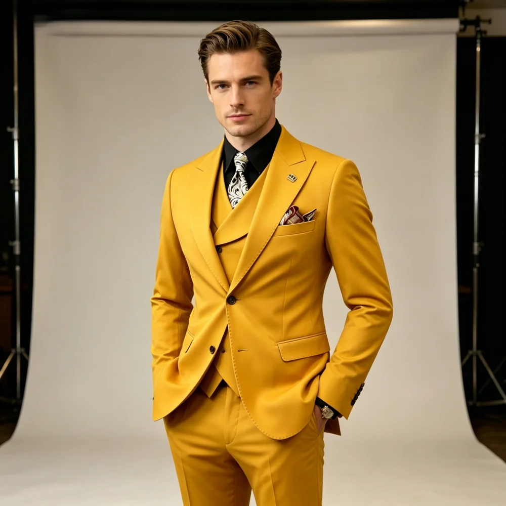 Men's Khaki3-Piece Suit Wedding Fine Dress Jacket Vest with Pants Men's Fashionable Suits for Wedding And Formal Occasions
Men's Khaki3-Piece Suit Wedding Fine Dress Jacket Vest with Pants Men's Fashionable Suits for Wedding And Formal Occasions