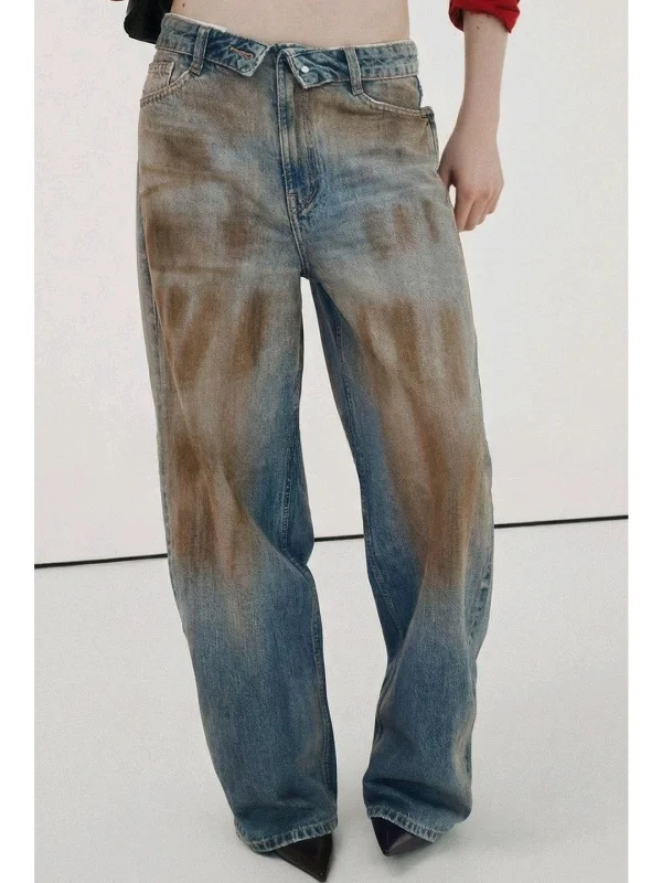 Summer Women's Mid-Waist Cuffed Denim Jeans Loose Fit Natural Waist Tear Design Polyester Fiber Button Closure
Summer Women's Mid-Waist Cuffed Denim Jeans Loose Fit Natural Waist Tear Design Polyester Fiber Button Closure