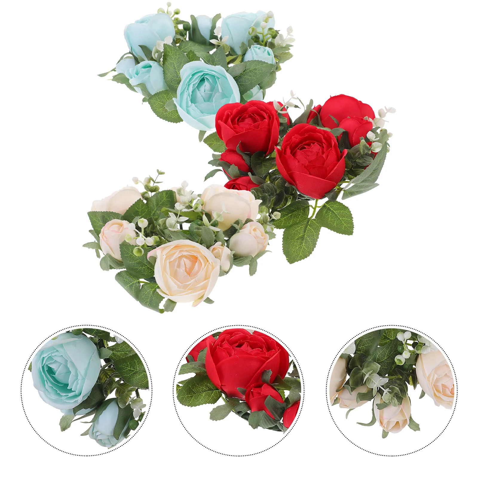 3Pcs Ring Wreaths Simulation Silk Table Centerpiece Tear Resistant Romantic Party Decor Rings
3Pcs Ring Wreaths Simulation Silk Table Centerpiece Tear Resistant Romantic Party Decor Rings