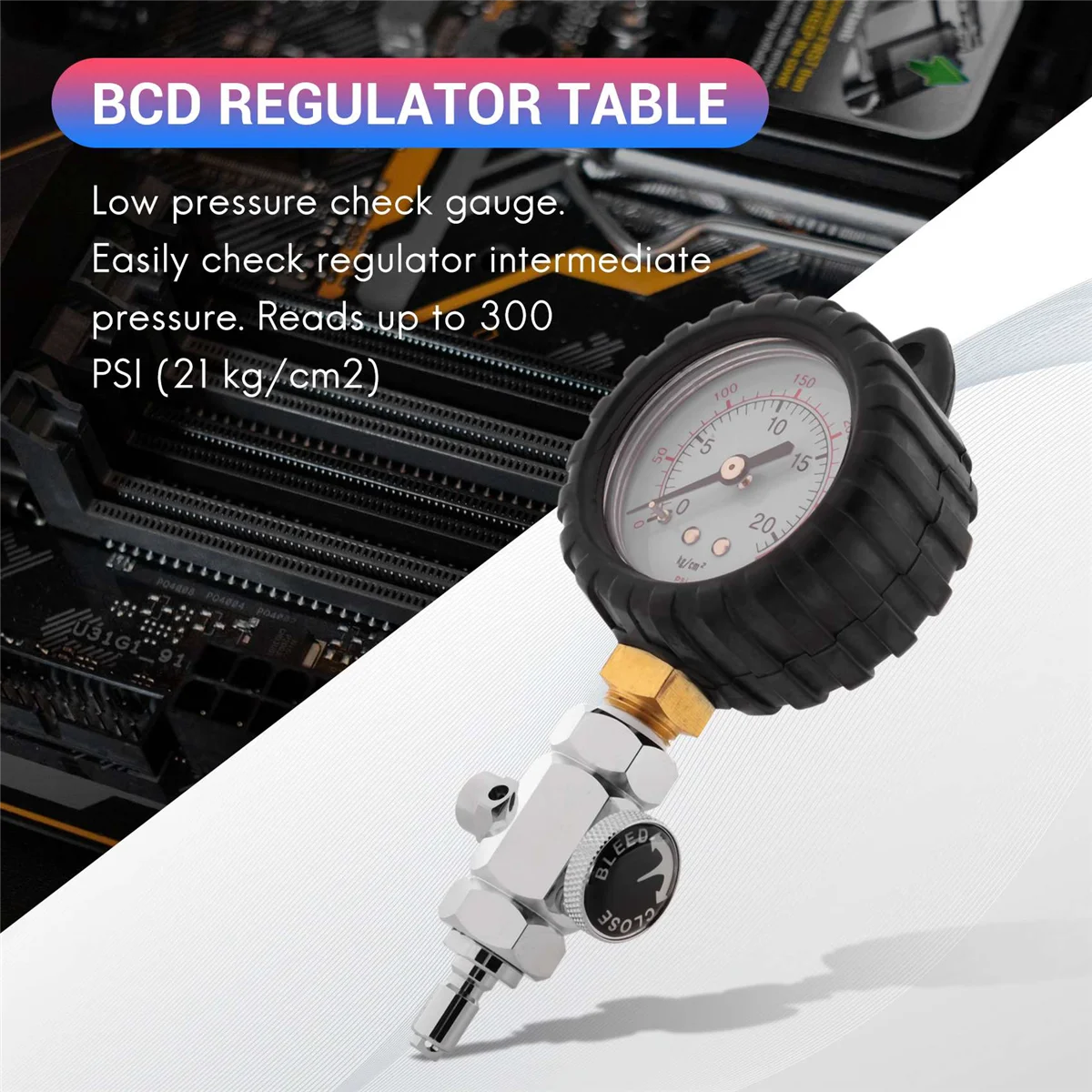 A56XQ Scuba Diving Pressure Gauge for BCD Regulators Checkers Analyser 300PSI Gas Output Adjustable Testing Table
A56XQ Scuba Diving Pressure Gauge for BCD Regulators Checkers Analyser 300PSI Gas Output Adjustable Testing Table