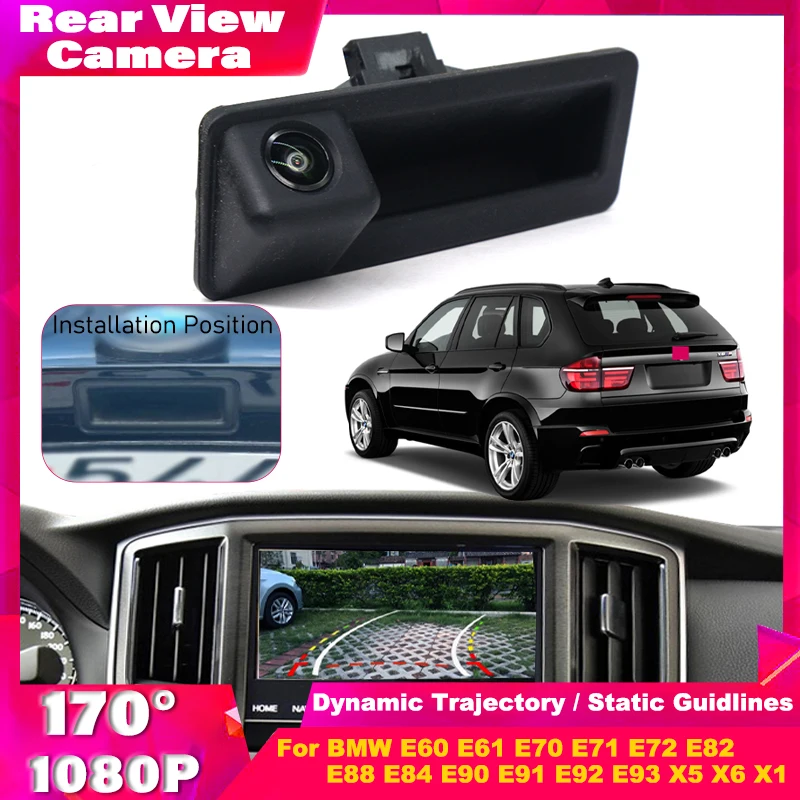 Парковочная CCD золотая ручка багажника автомобиля HD камера заднего вида для BMW E60 E61 E70 E71 E72 E82 E88 E84 E90 E91 E92 E93 X5 X6 X1
Парковочная CCD золотая ручка багажника автомобиля HD камера заднего вида для BMW E60 E61 E70 E71 E72 E82 E88 E84 E90 E91 E92 E93 X5 X6 X1