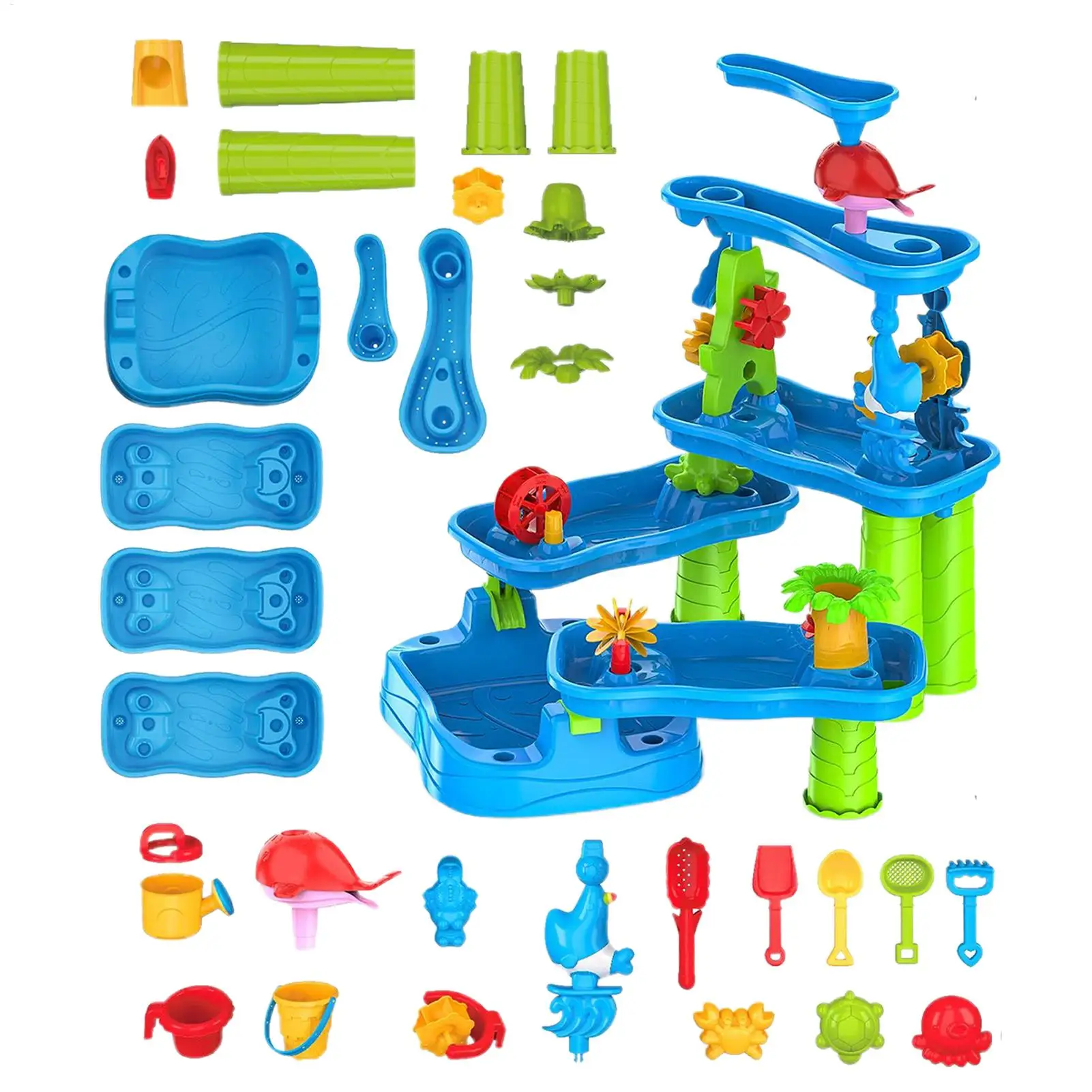 Water Play Table 6-Tier Water Activity Sensory Table Rotatable Activity Pool Beach Toys For Patio Backyard Outdoor Playground
Water Play Table 6-Tier Water Activity Sensory Table Rotatable Activity Pool Beach Toys For Patio Backyard Outdoor Playground