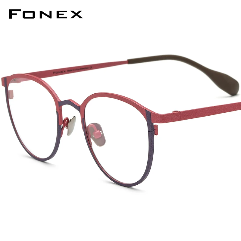 FONEX Colorful Pure Titanium Glasses Women 2023 Retro Round Eyeglasses Vintage Eyewear F85782
FONEX Colorful Pure Titanium Glasses Women 2023 Retro Round Eyeglasses Vintage Eyewear F85782