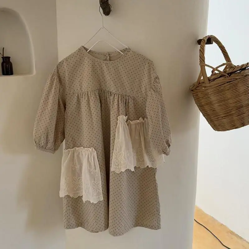 2025 Spring New Children Long Sleeve Dress Cotton Baby Girls Polka Dot Lace Dress Toddler Long Casual Dress Kids Clothes
2025 Spring New Children Long Sleeve Dress Cotton Baby Girls Polka Dot Lace Dress Toddler Long Casual Dress Kids Clothes