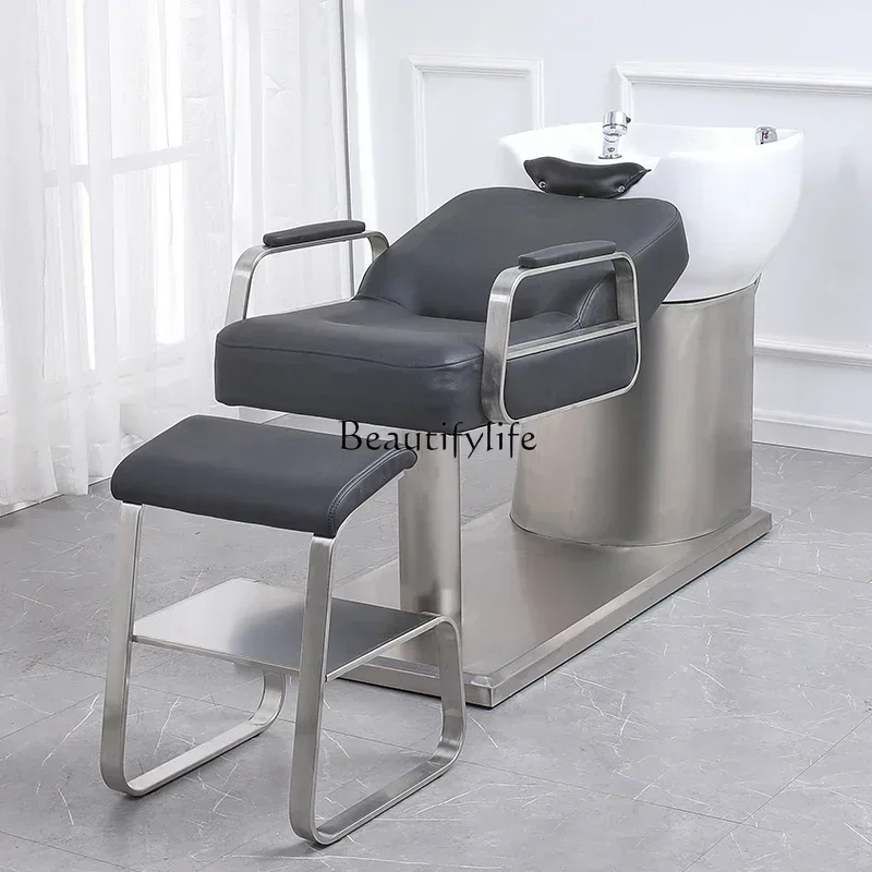 Hair Salon Hairdressing Half Lying Shampoo Chair Barber Shop Stainless Steel Fashion Flushing Bed
Hair Salon Hairdressing Half Lying Shampoo Chair Barber Shop Stainless Steel Fashion Flushing Bed