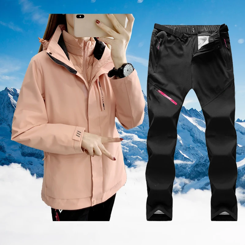 Winter Women Down Ski Jacket Snow Pants Warm Windproof Waterproof Female Ski Suit Outdoor Sports Snowboard Wear Skiing Outfits
Winter Women Down Ski Jacket Snow Pants Warm Windproof Waterproof Female Ski Suit Outdoor Sports Snowboard Wear Skiing Outfits