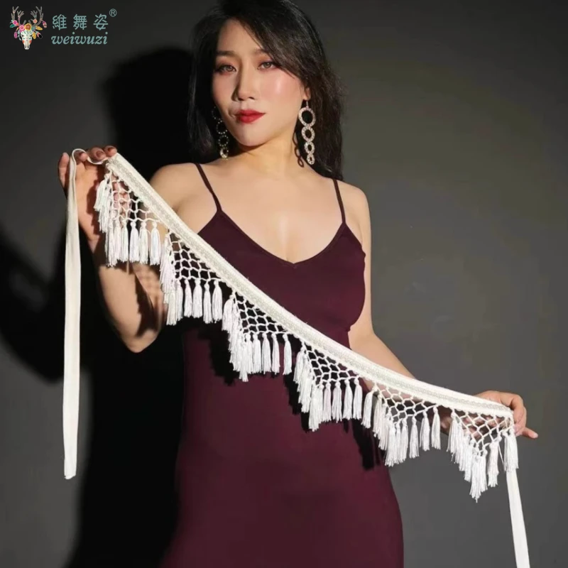 Belly dance tassel mesh waist chain hip towel belt pearl dream catcher original Mu Xijia
Belly dance tassel mesh waist chain hip towel belt pearl dream catcher original Mu Xijia